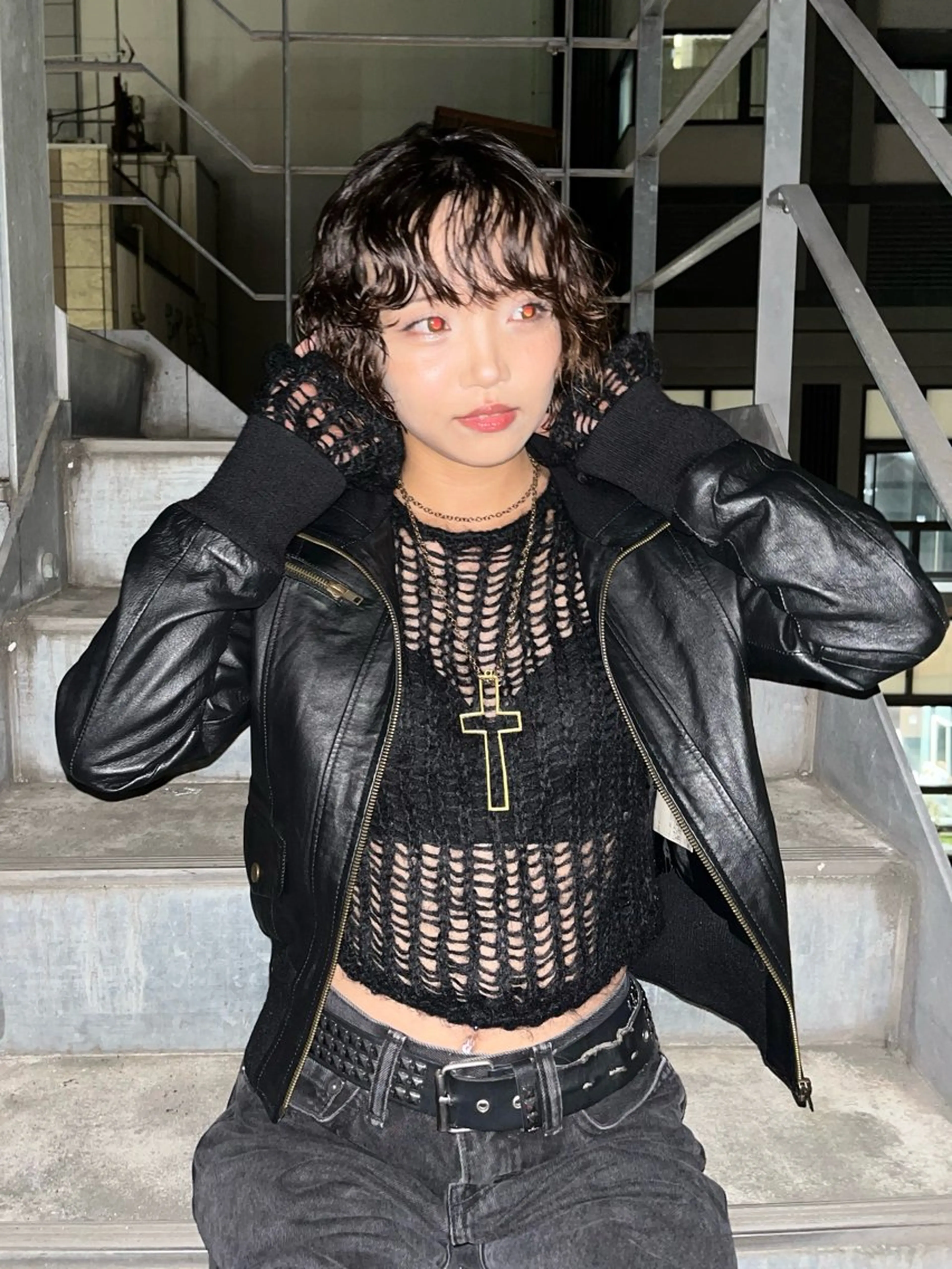 ミディアム ミディアムパーマ ボブ 伸ばしかけ パーマ Collet Ginza所属・外国人風レイヤー パーマYukiのヘアスタイル