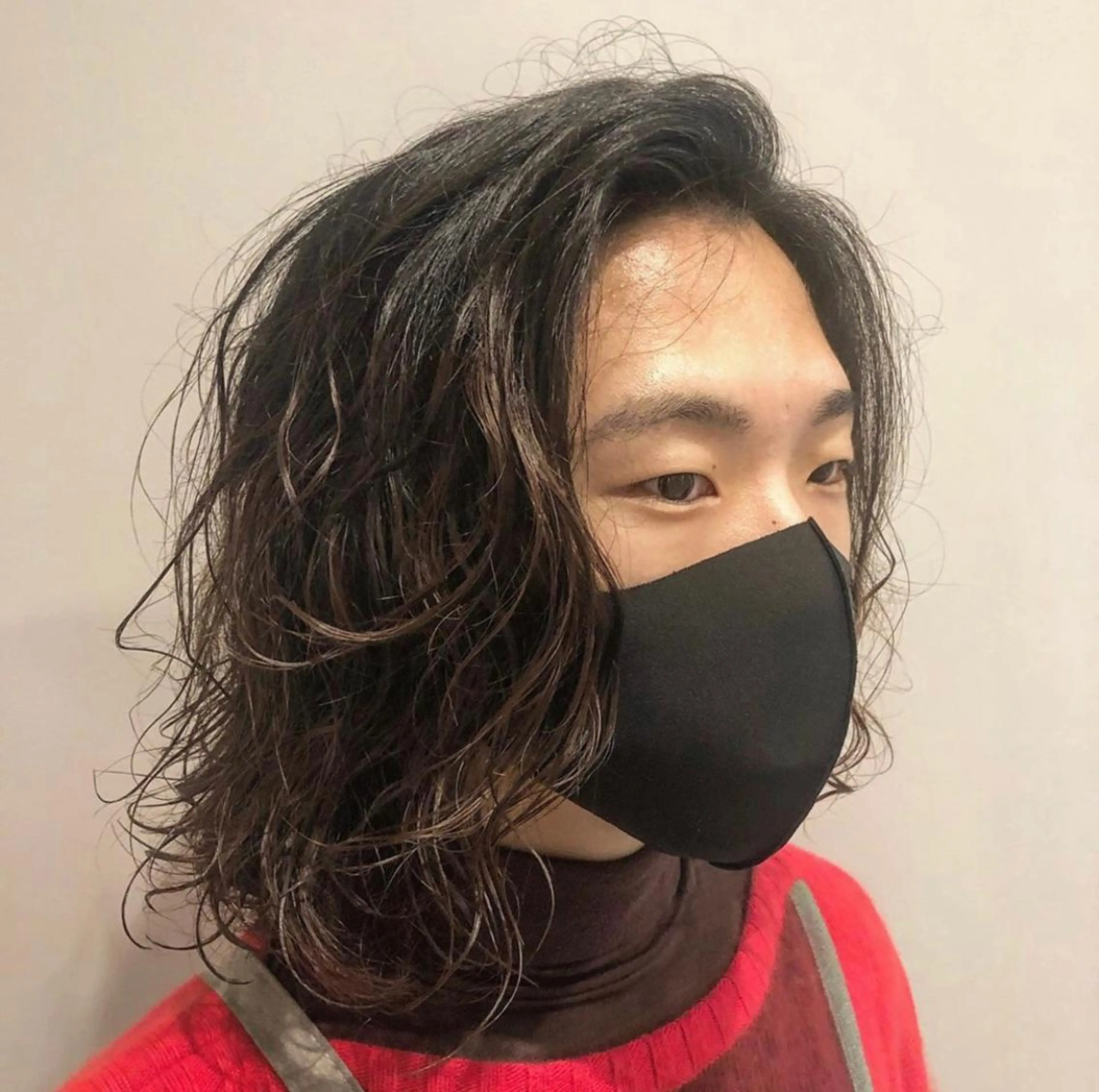 ミディアム パーマ メンズ ミディアムパーマ メンズパーマ 竹村 海人のヘアスタイル