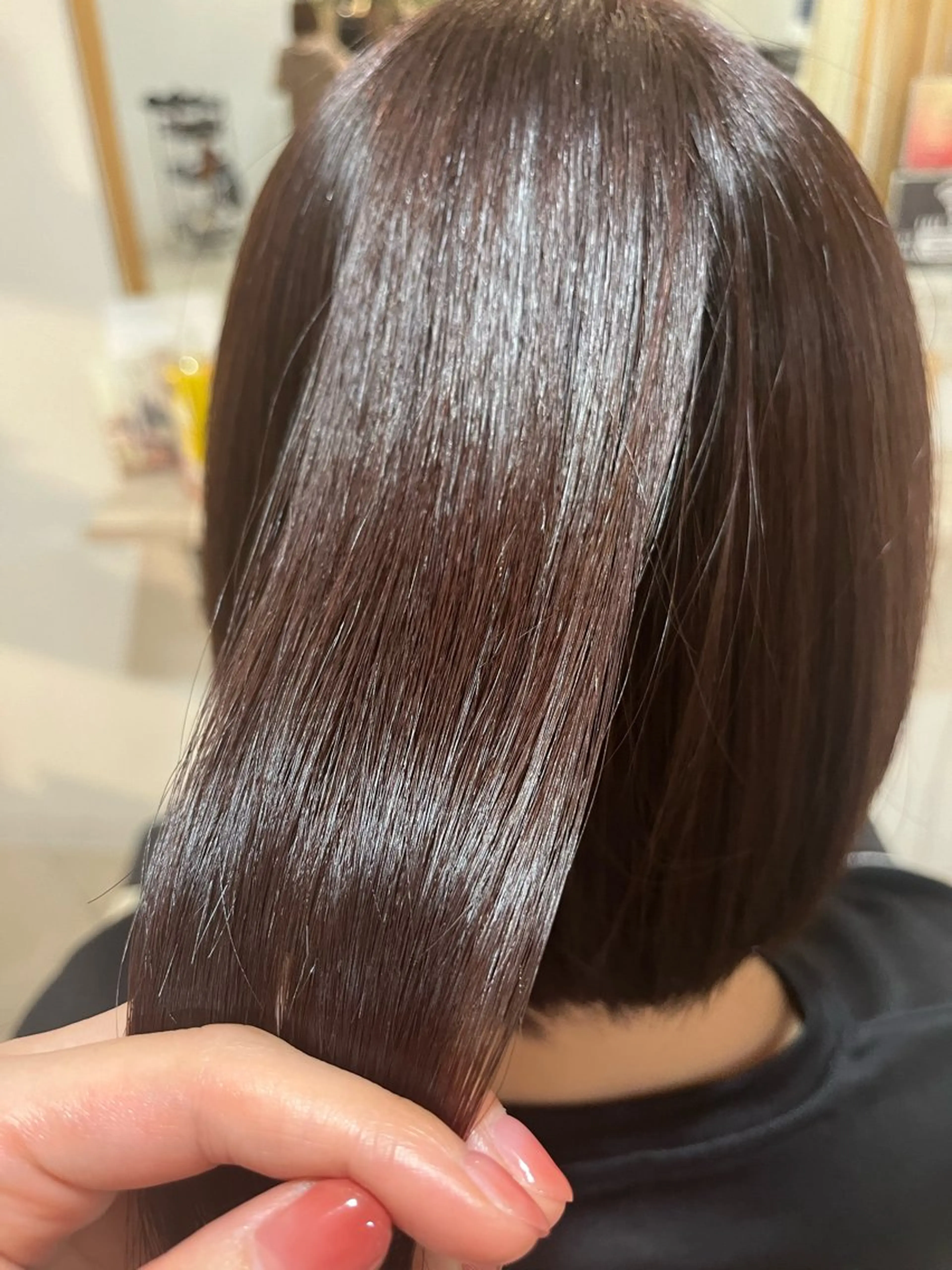 カラー ブラウンカラー カシス 骨格/顔型/パーソナ ルカラー診断/中野のヘアスタイル
