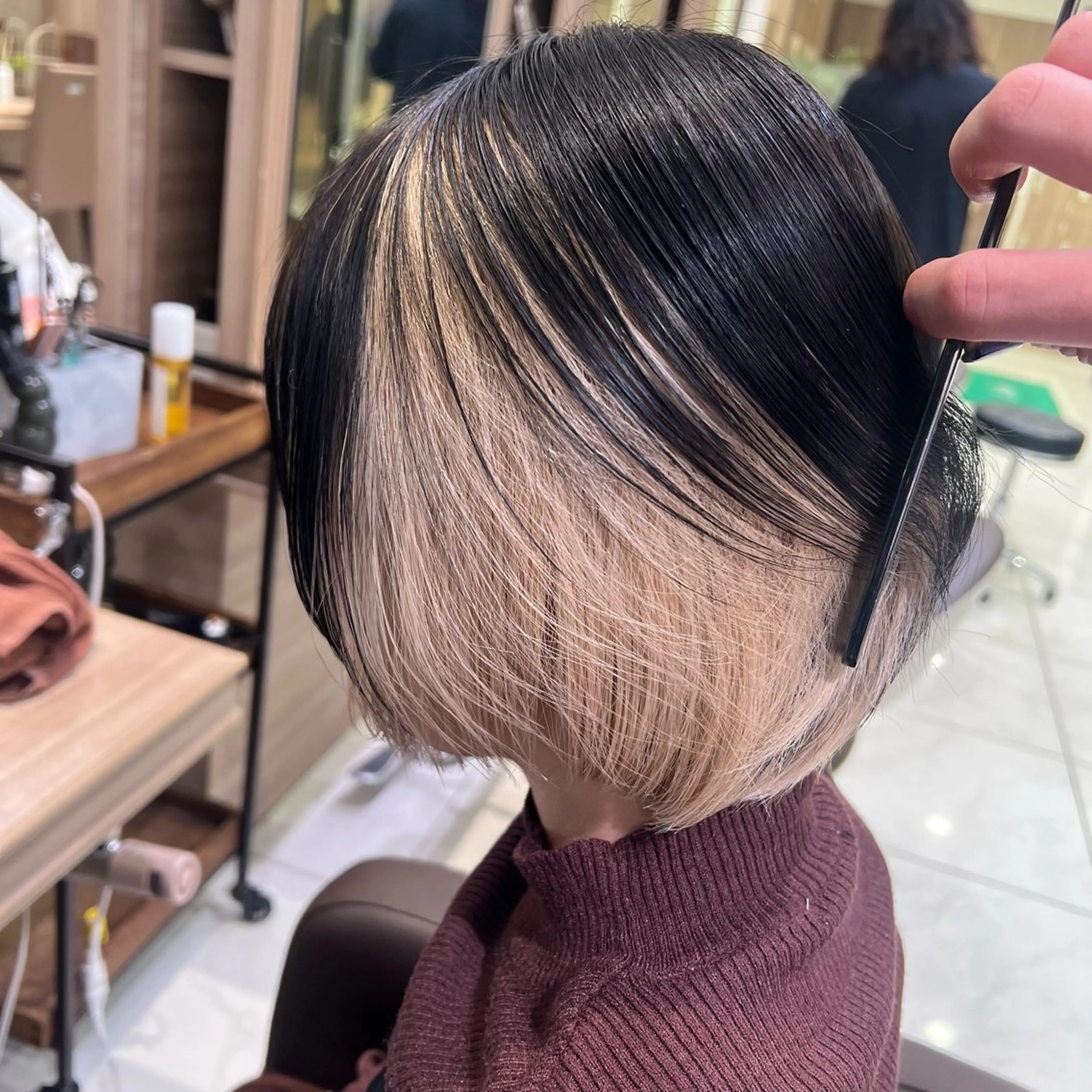 ミディアム カラー 艶髪ハイトーン 💎りゅうやのヘアスタイル