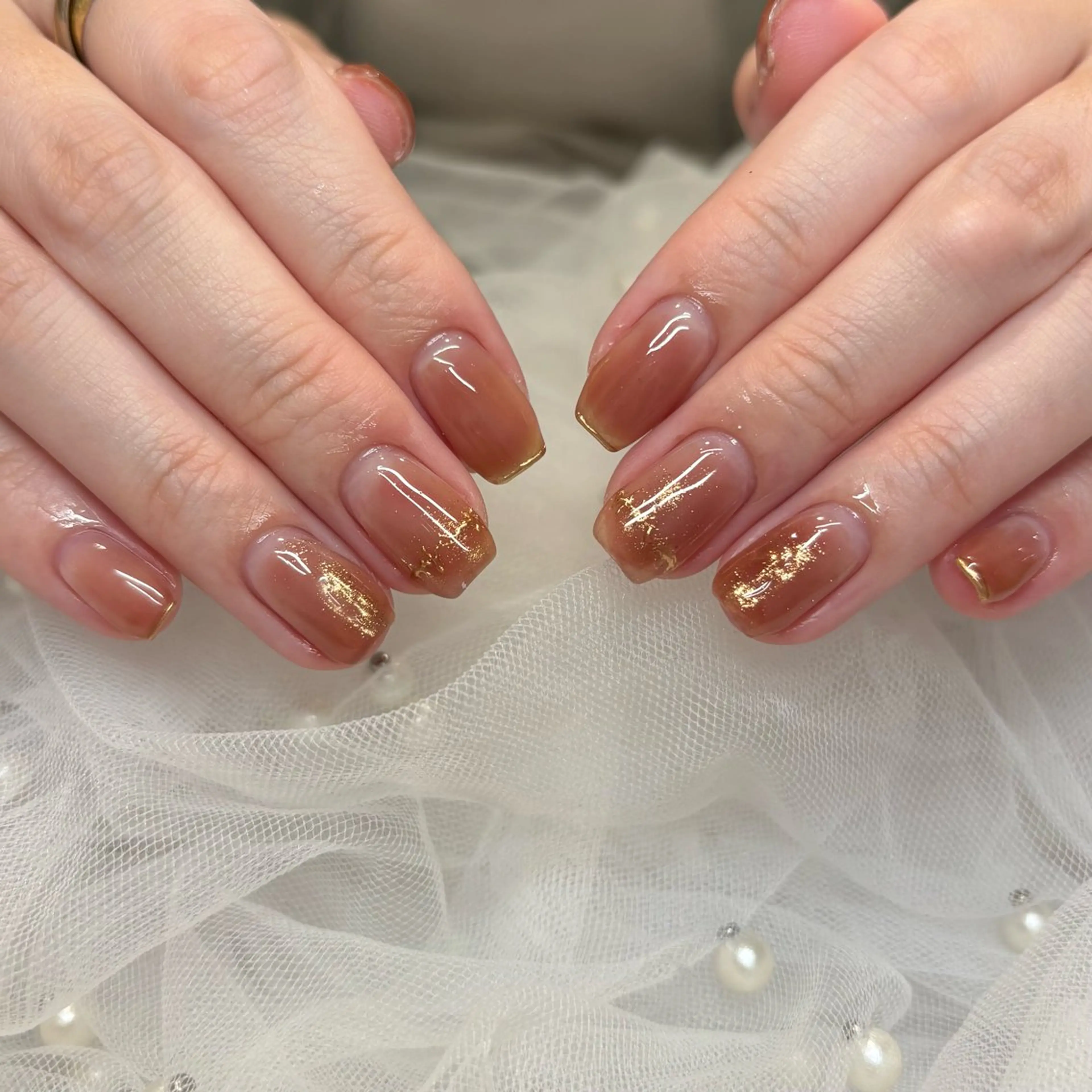 ネイル クリアネイル ハンドネイル 荒巻 めいのネイルデザイン