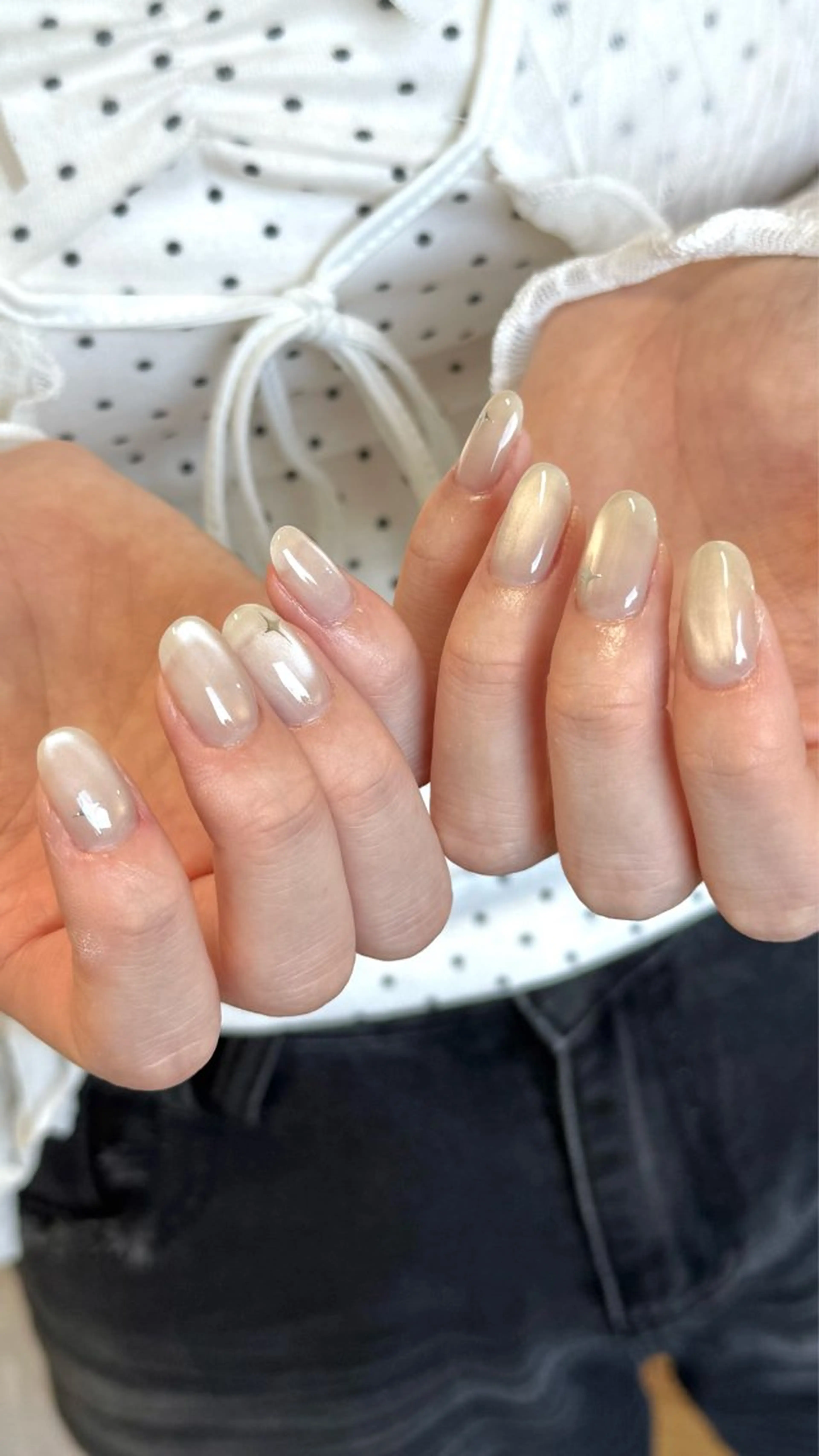 ネイル 氷ネイル・うるうるネイル マグネットネイル ハンドネイル Nail salon Le'aのネイルデザイン
