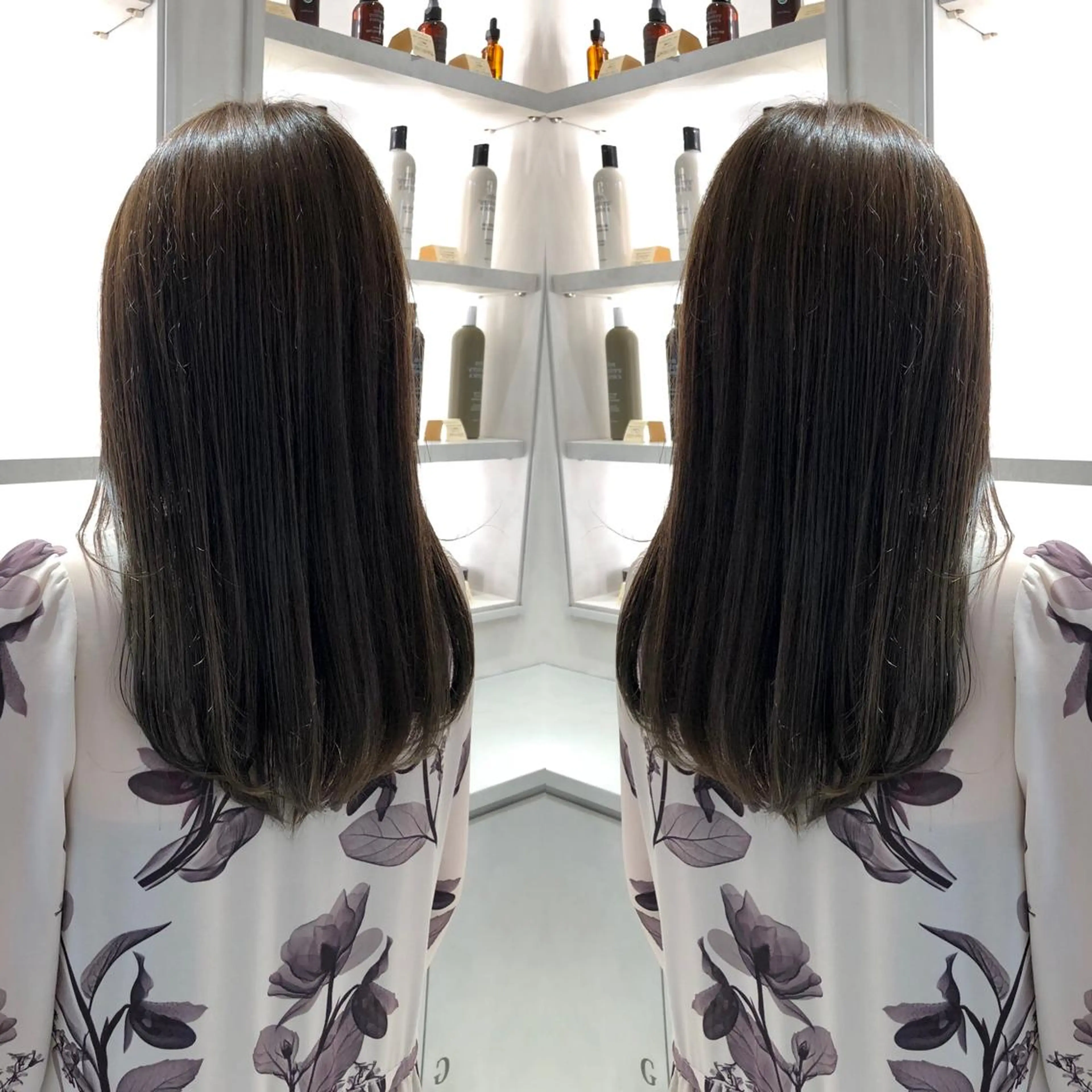 セミロング カラー カット ヘアカラー トリートメント 天野 涼のヘアスタイル