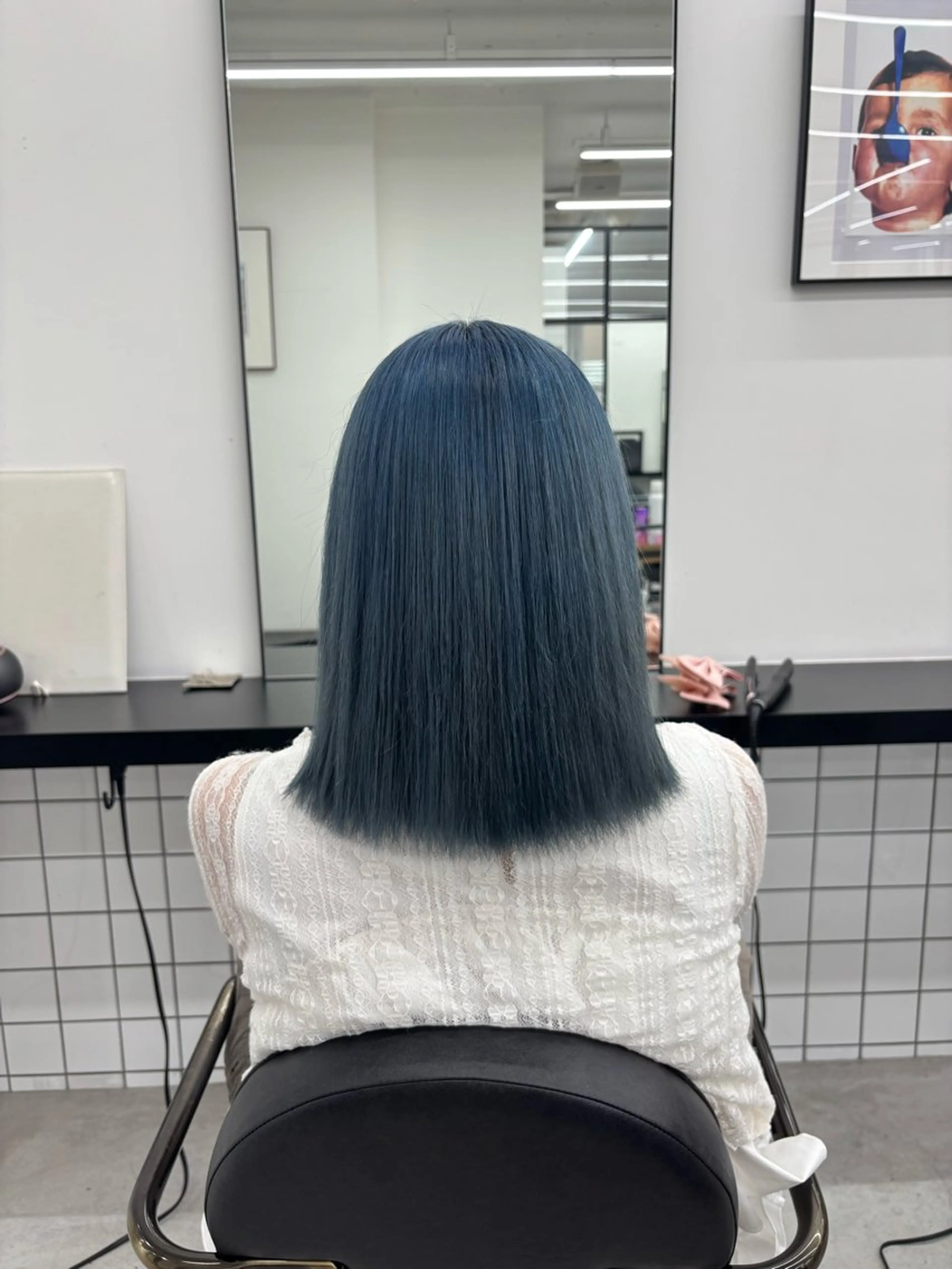 ミディアム カラー アッシュ ブルーカラー ヘアカラー トリートメント 🌼あいり🌼 JILLSTUDIOのヘアスタイル