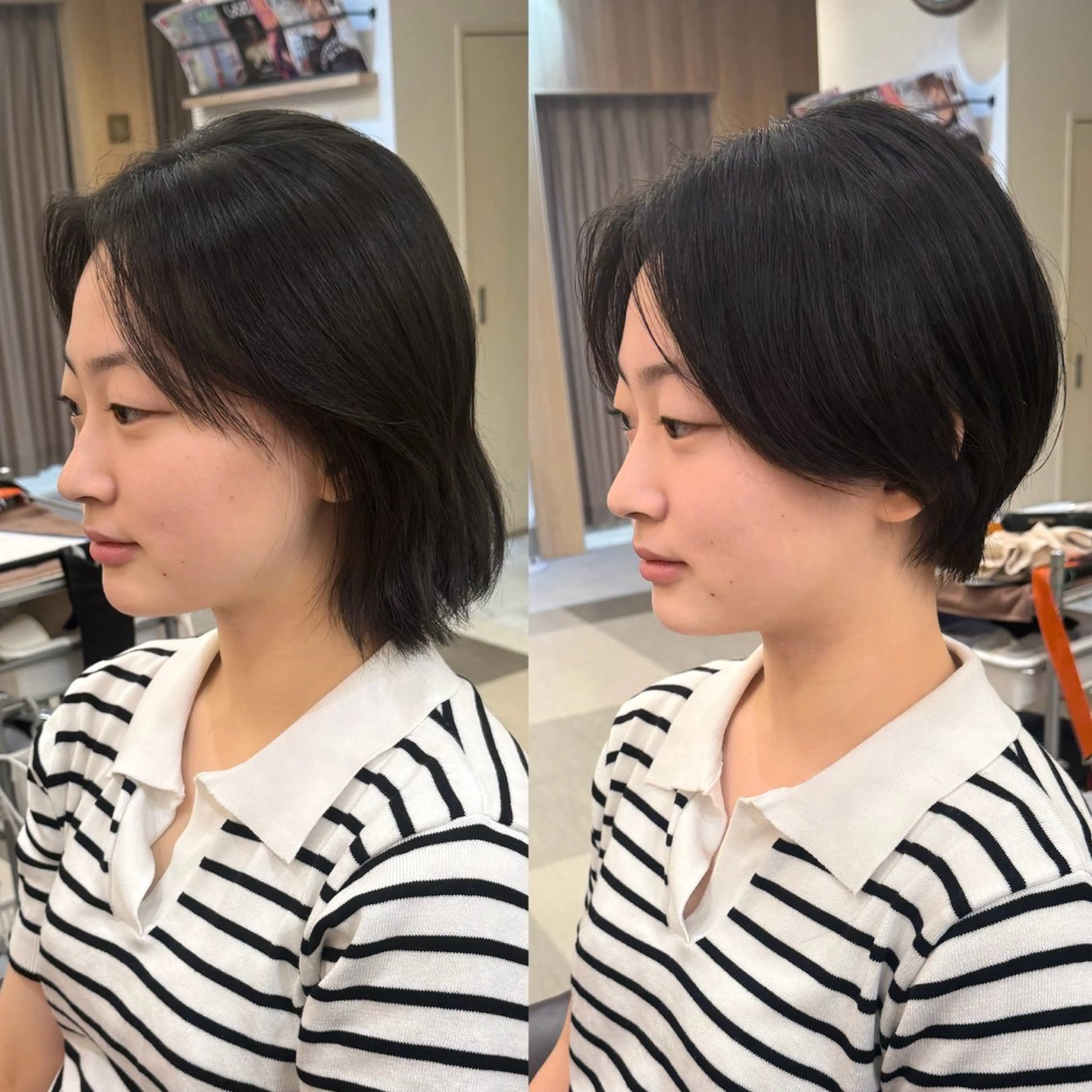 ショート カット ガレリアエレガンテ名駅店所属・【ショート/ボブ 丸みショート】深萱のヘアスタイル