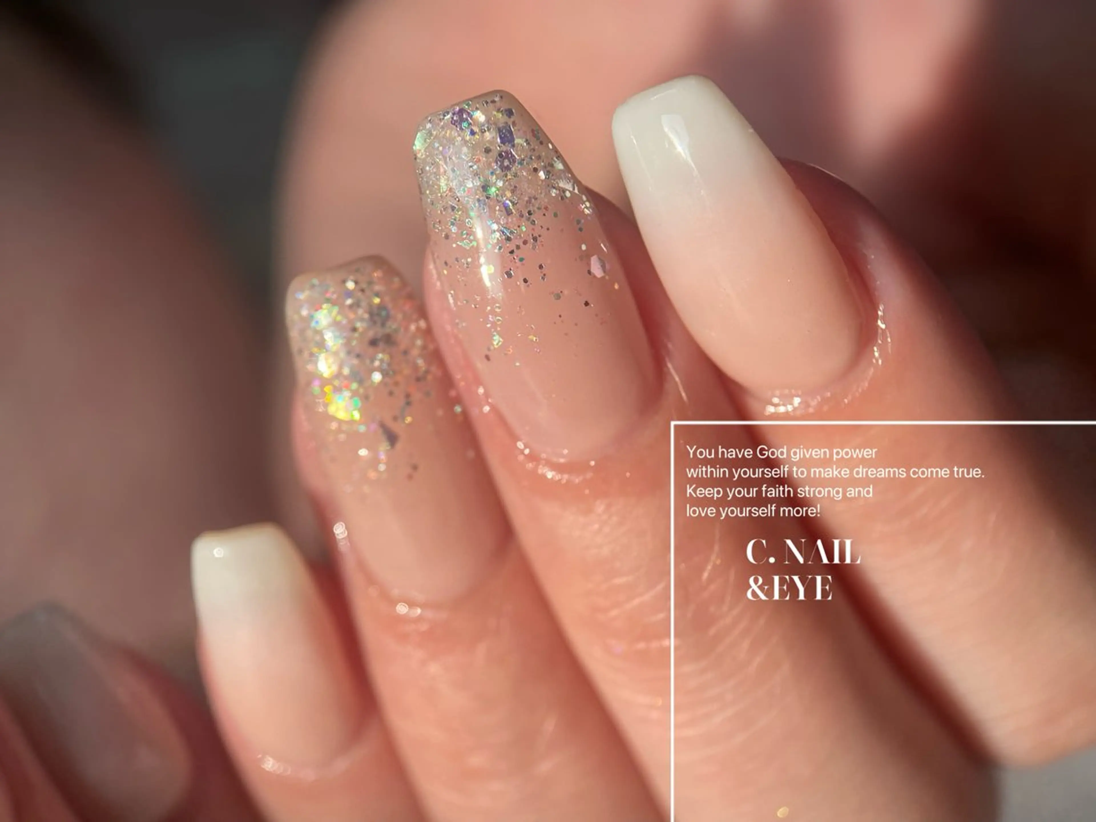 ネイル 入学式 フラッシュネイル フットネイル 卒業式 氷ネイル・うるうるネイル C.Nail &Eye筑紫駅のネイルデザイン