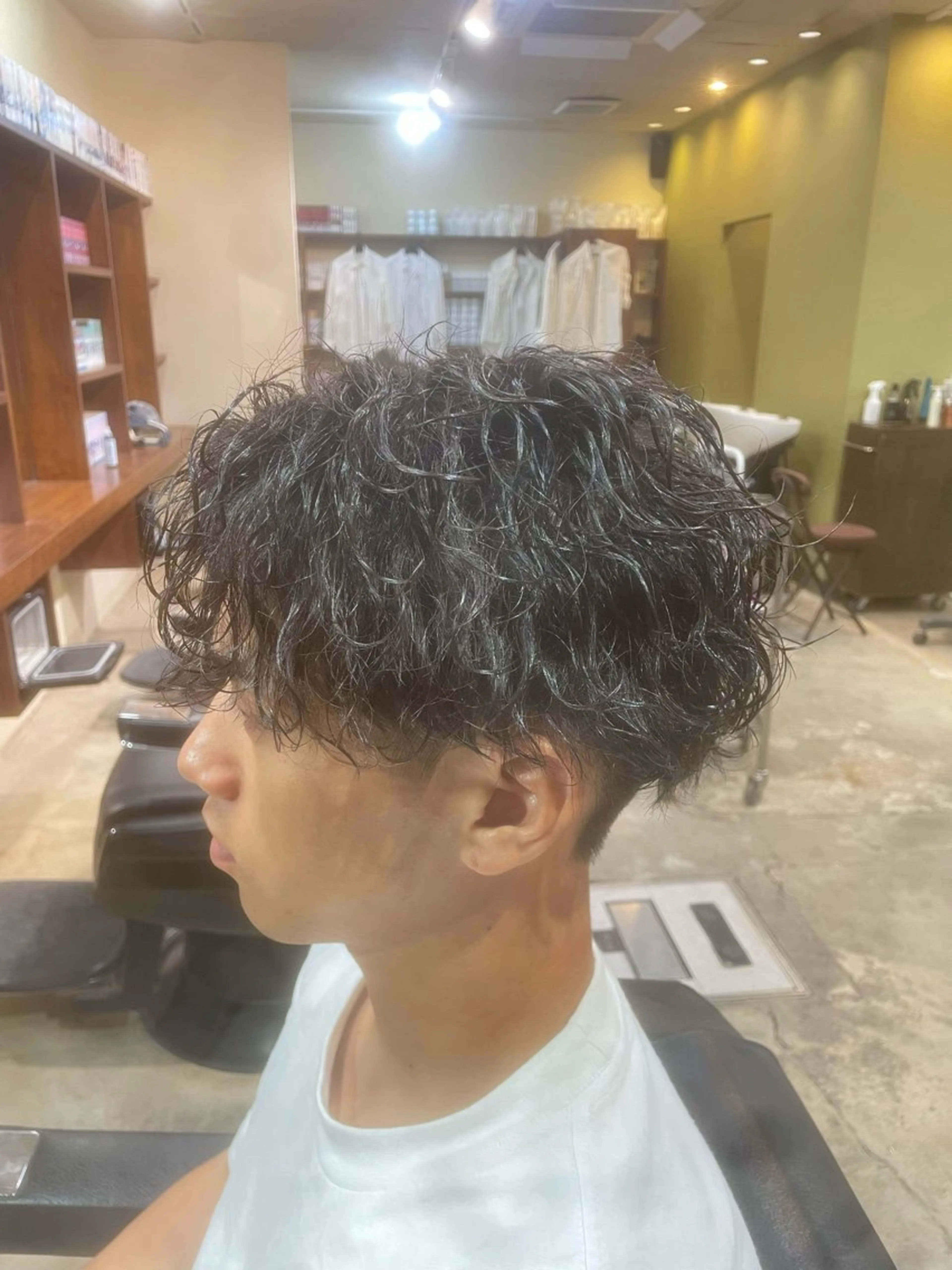 ミディアム パーマ メンズ カット パーマ メンズカット、パーマ 特化美容師/高田のヘアスタイル