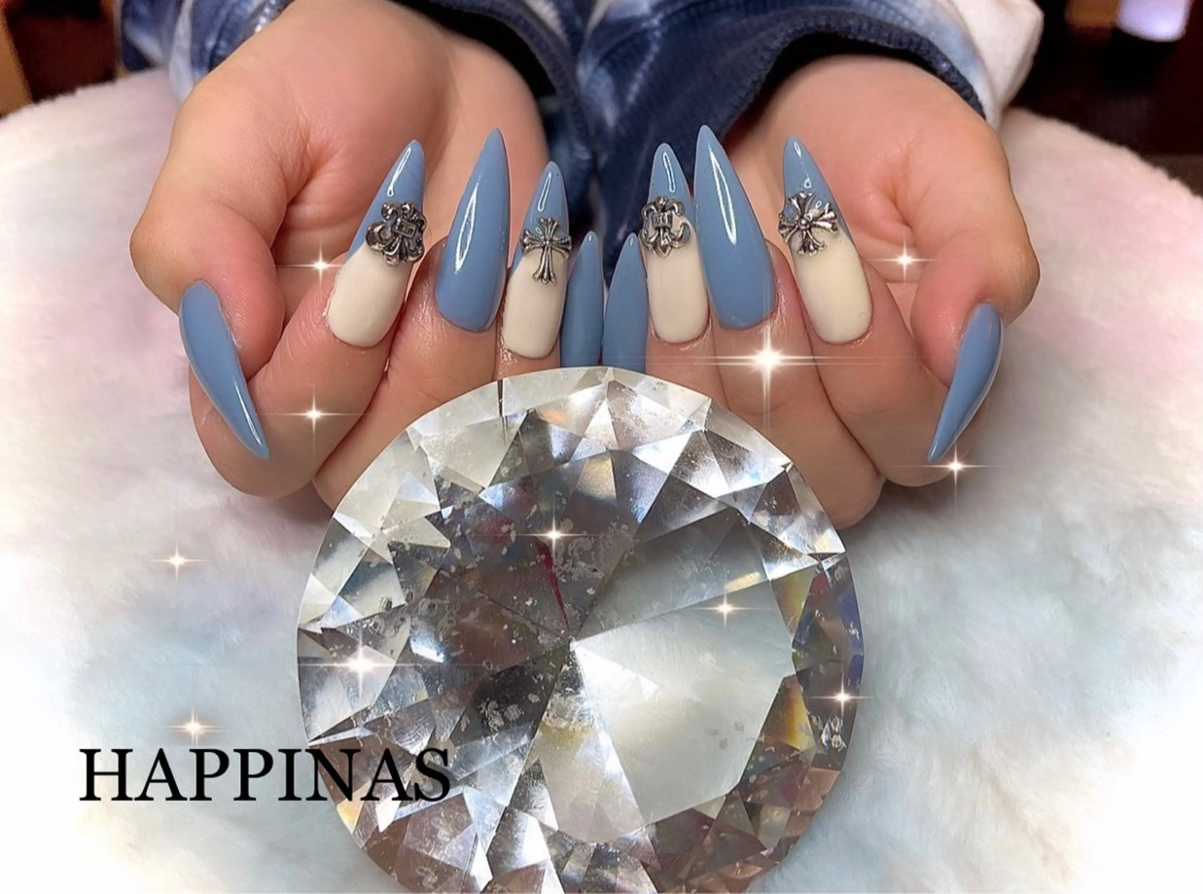 ネイル フレンチネイル ロングネイル スカルプネイル シンプルネイル 夏ネイル HAPPINAS COCONAのネイルデザイン