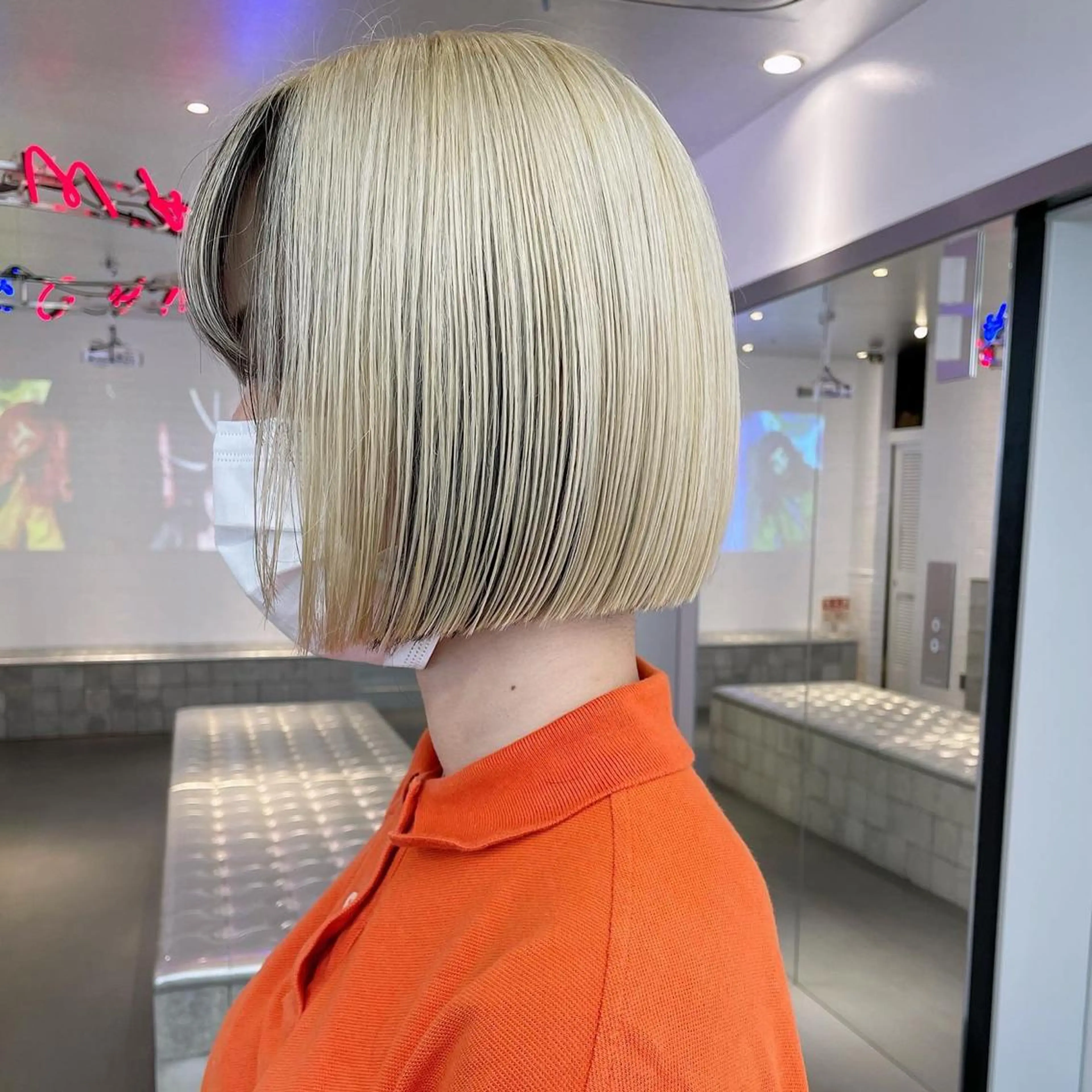 ミディアム カラー ヘアカラー トリートメント 🌈ベージュ艶髪🌈 ボブ/ユウトのヘアスタイル