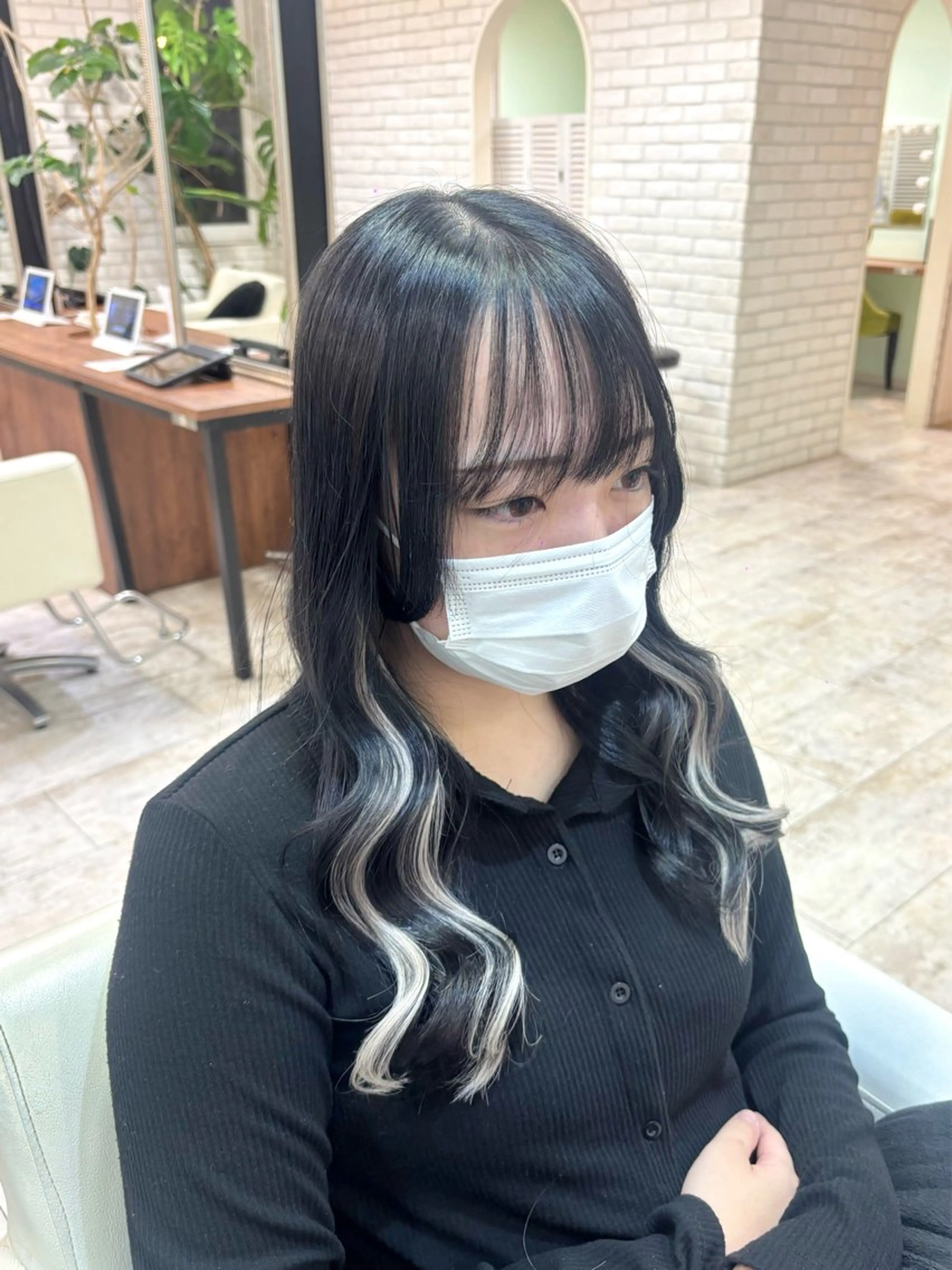 ロング シールエクステ エクステ エクステ 0円カットモデル募集 /韓国風/吉田 響歌のヘアスタイル