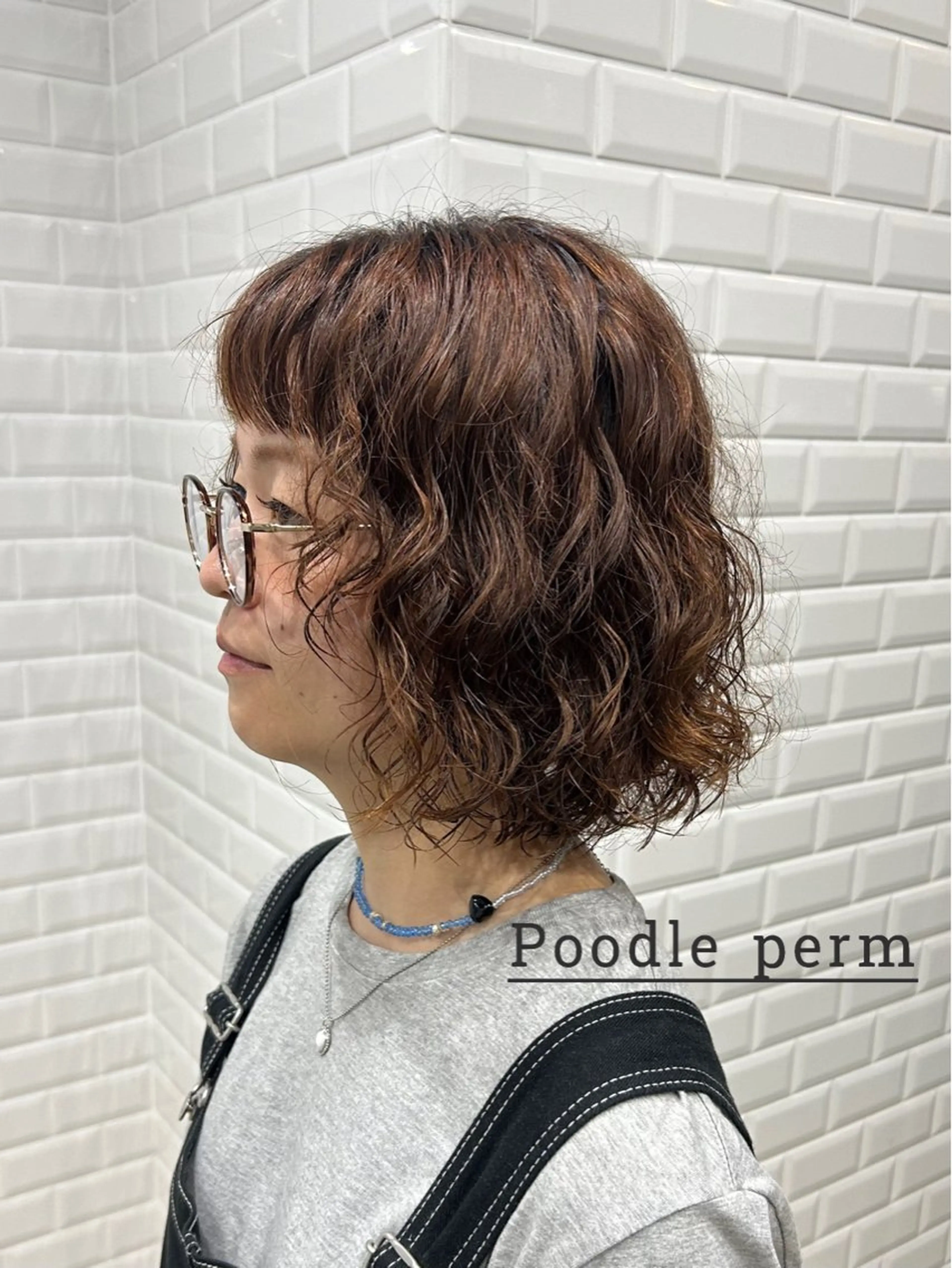 ショート パーマ プードルパーマ 近藤 ちかのヘアスタイル