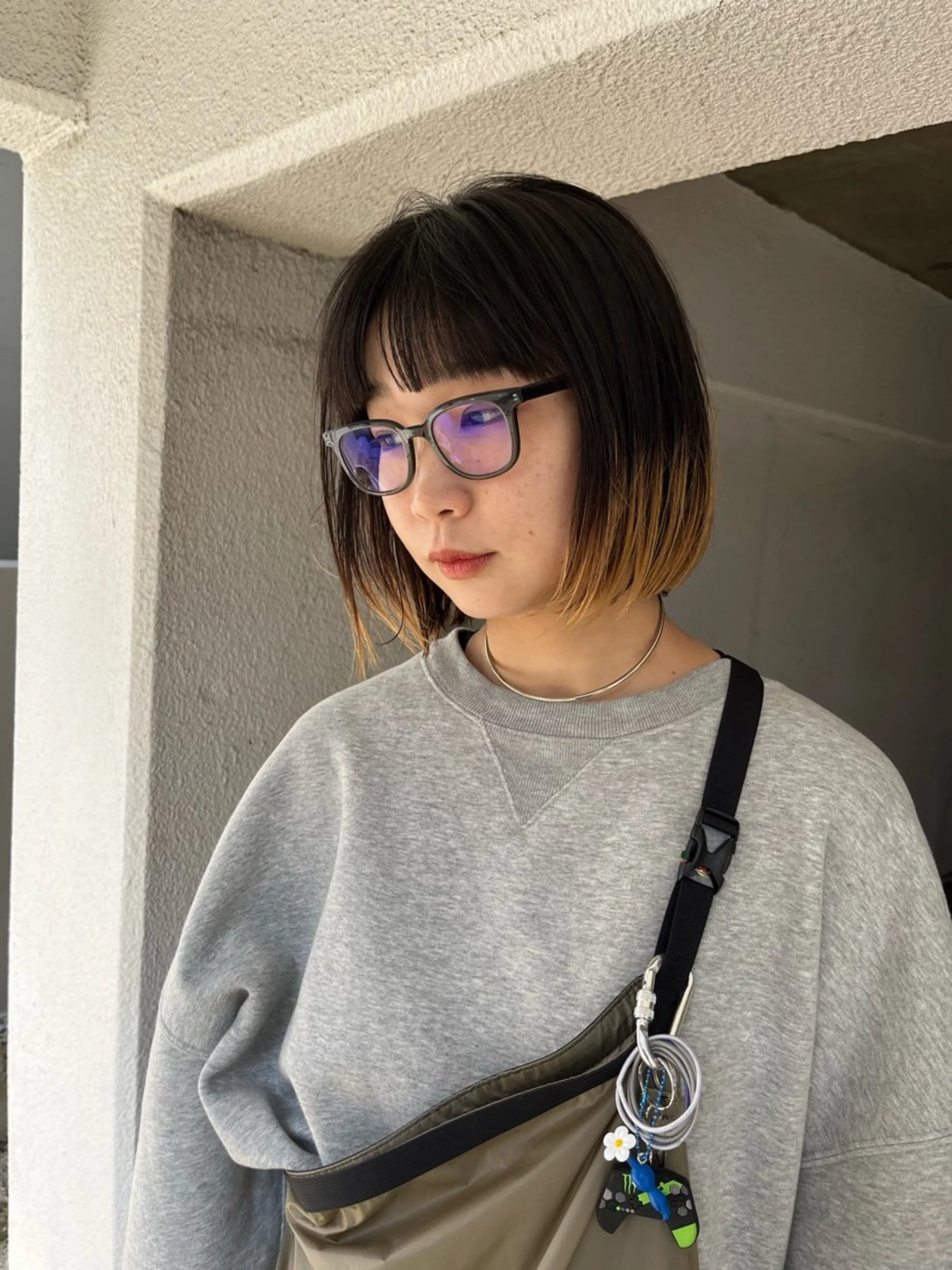 ショート カラー ブリーチ ボブパーマ/パーマ ウルフパーマのヘアスタイル