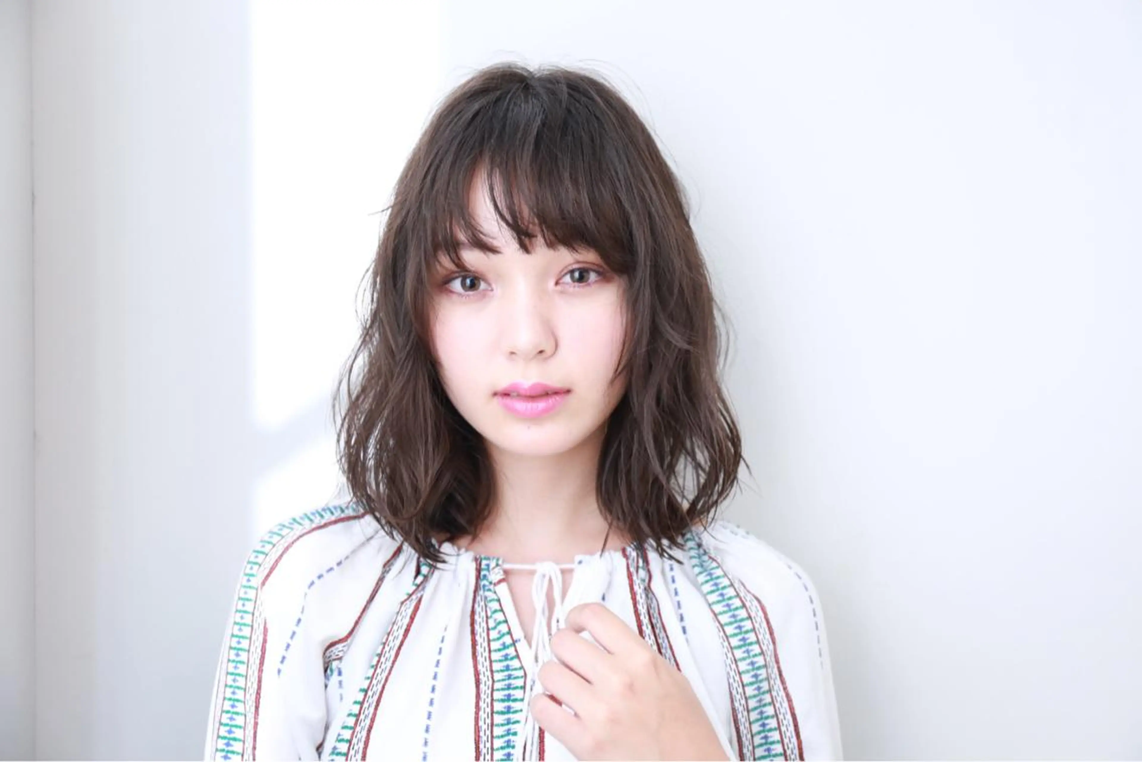 セミロング カラー パーマ セミロングパーマ 可愛いを作る神 ナオヒロのヘアスタイル