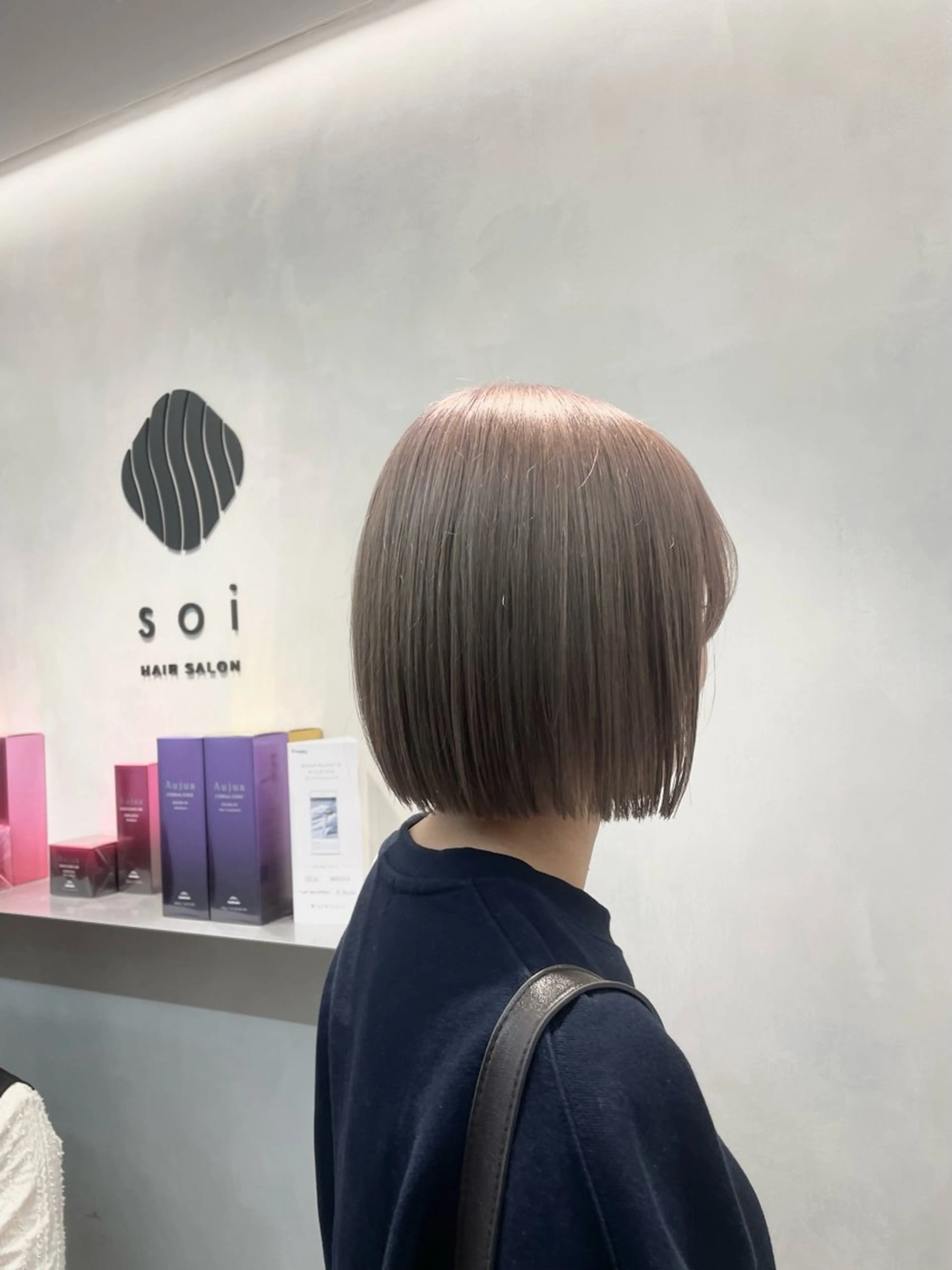 ショート ボブ ヘアカラー トリートメント ヘアセット 🦋顔周りカット/レ イヤー/ユリ🦋のヘアスタイル