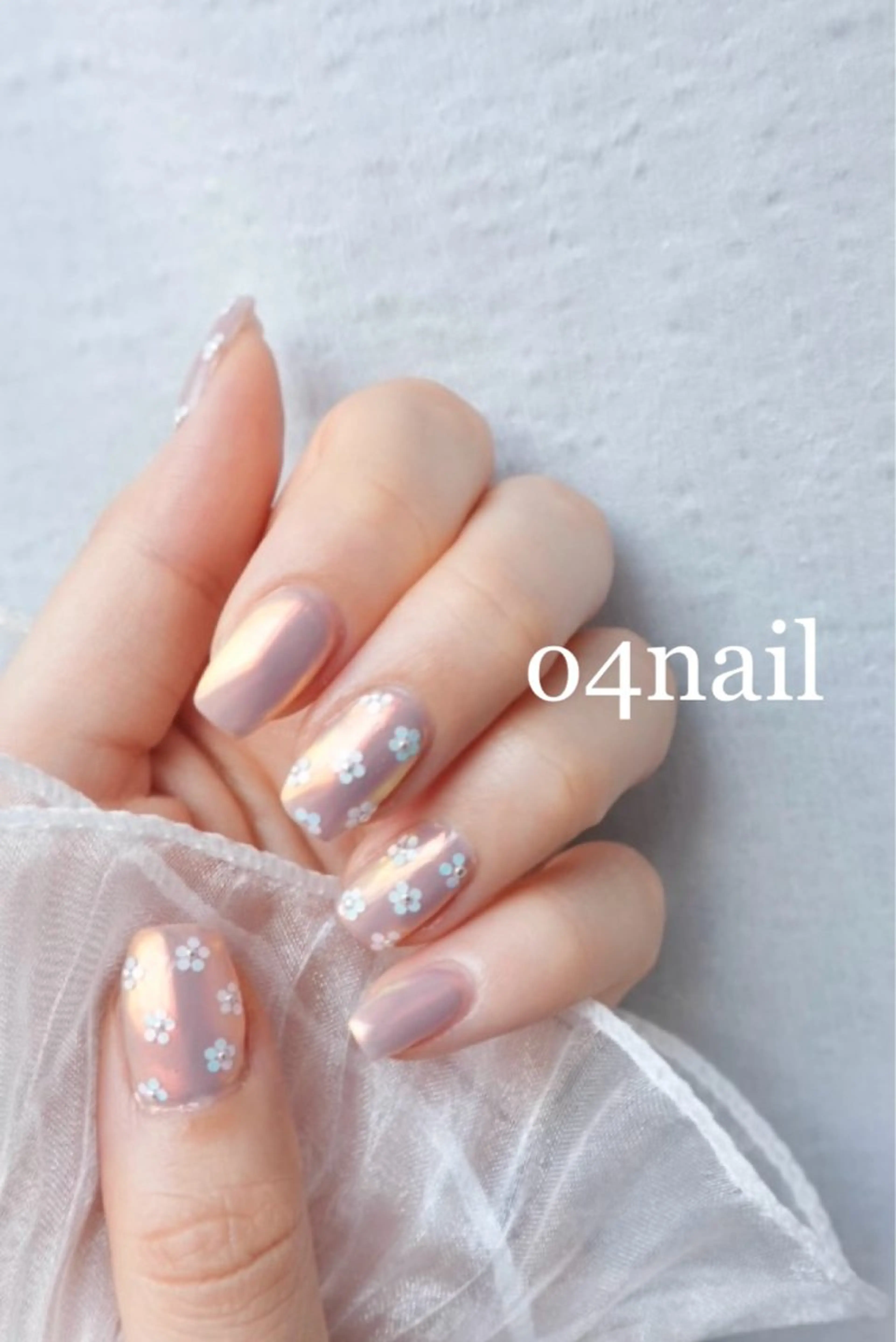 ネイル フラワーネイル オフィスネイル 春ネイル ハンドネイル my place+s所属・o4nail___ ARISAのネイルデザイン