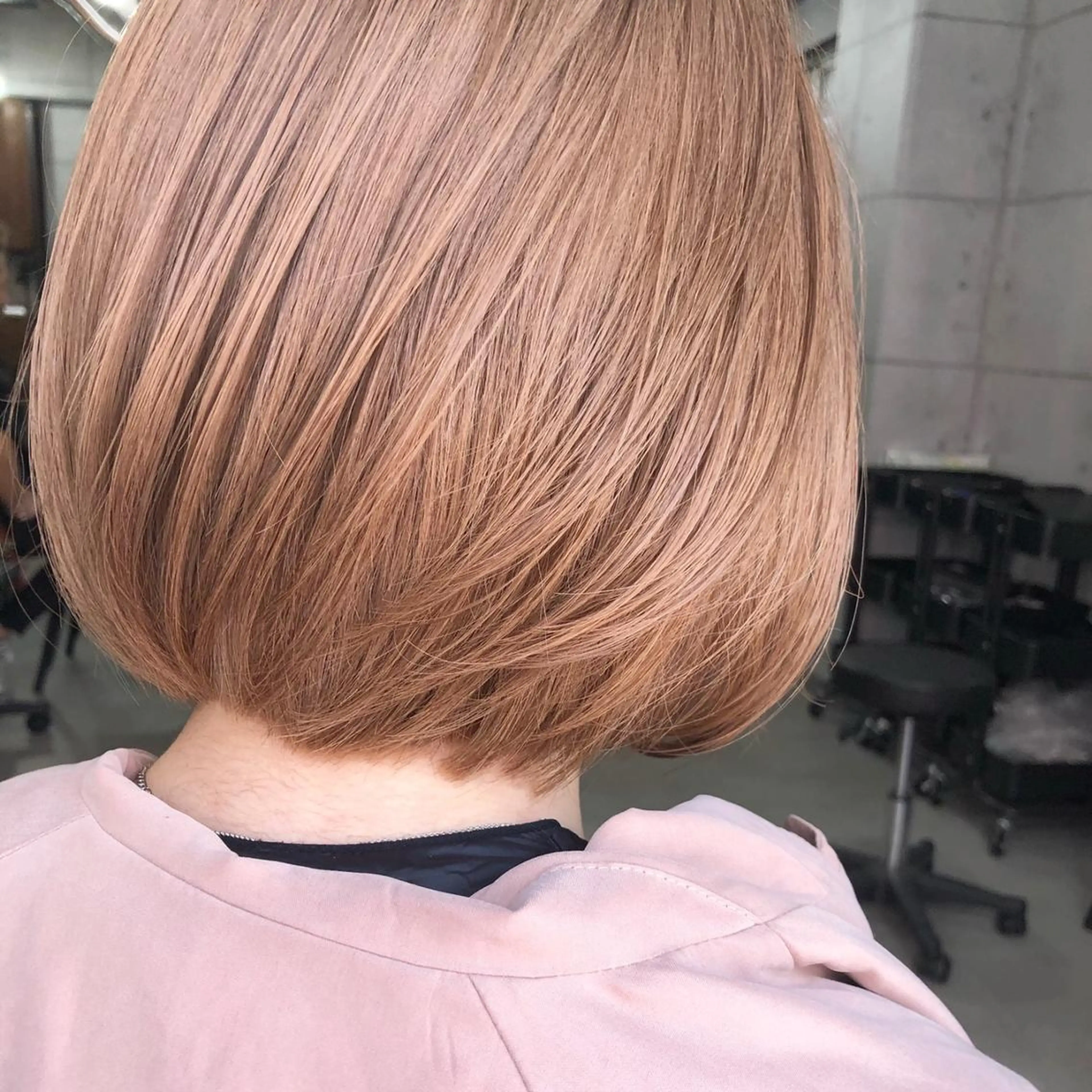 ショート カラー キッズ ヘアアレンジ アディクシーカラー バレイヤージュ ミストバング ベージュカラー 黒髪 女性専用サロン 【中崎町】ゆきみのヘアスタイル