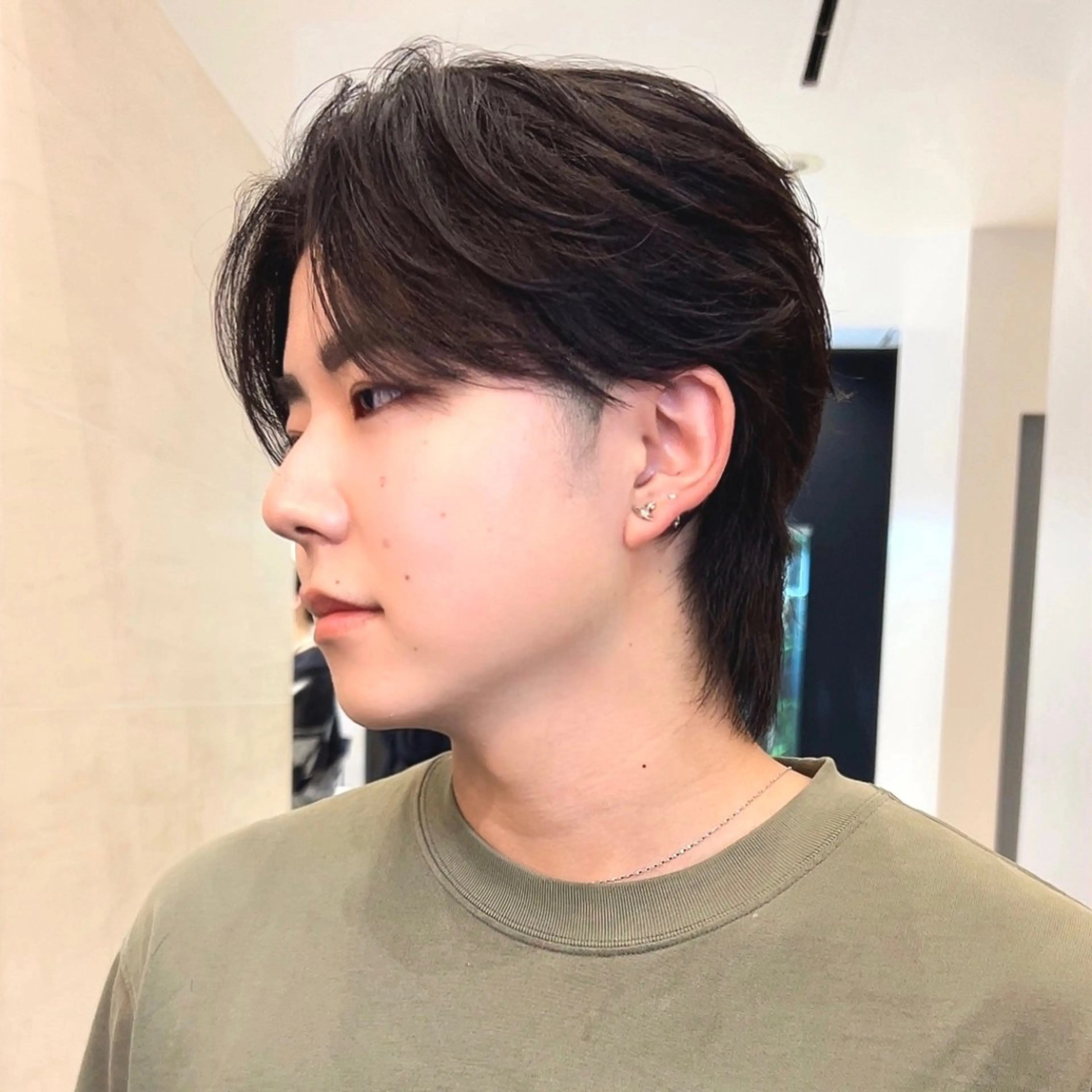 ミディアム パーマ メンズ カット パーマ 岡田大志🇰🇷 中/韓メンズヘアのヘアスタイル