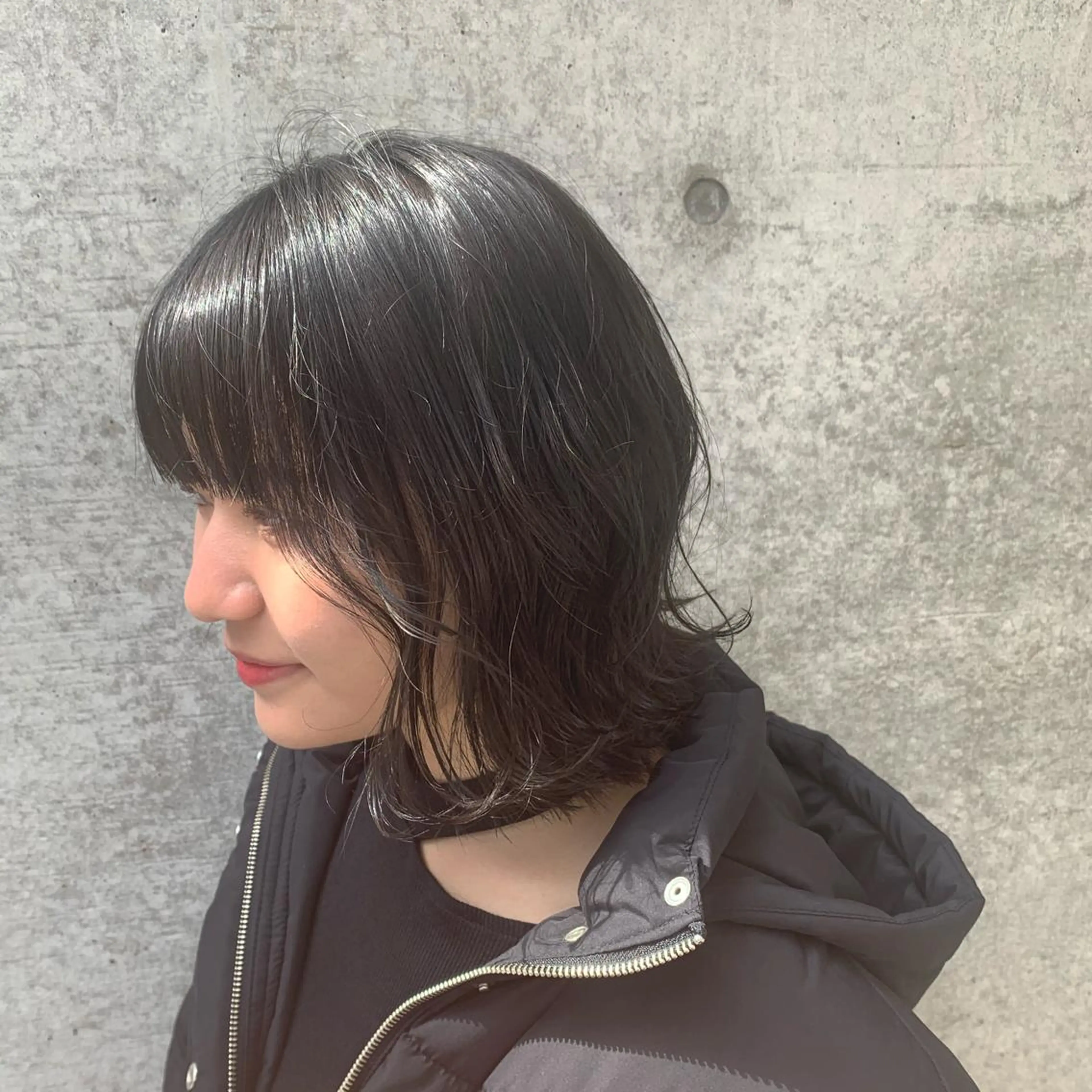 カラー 黒髪 ブルーカラー ブルーブラック kimika🥑 メンズ/髪質改善のヘアスタイル