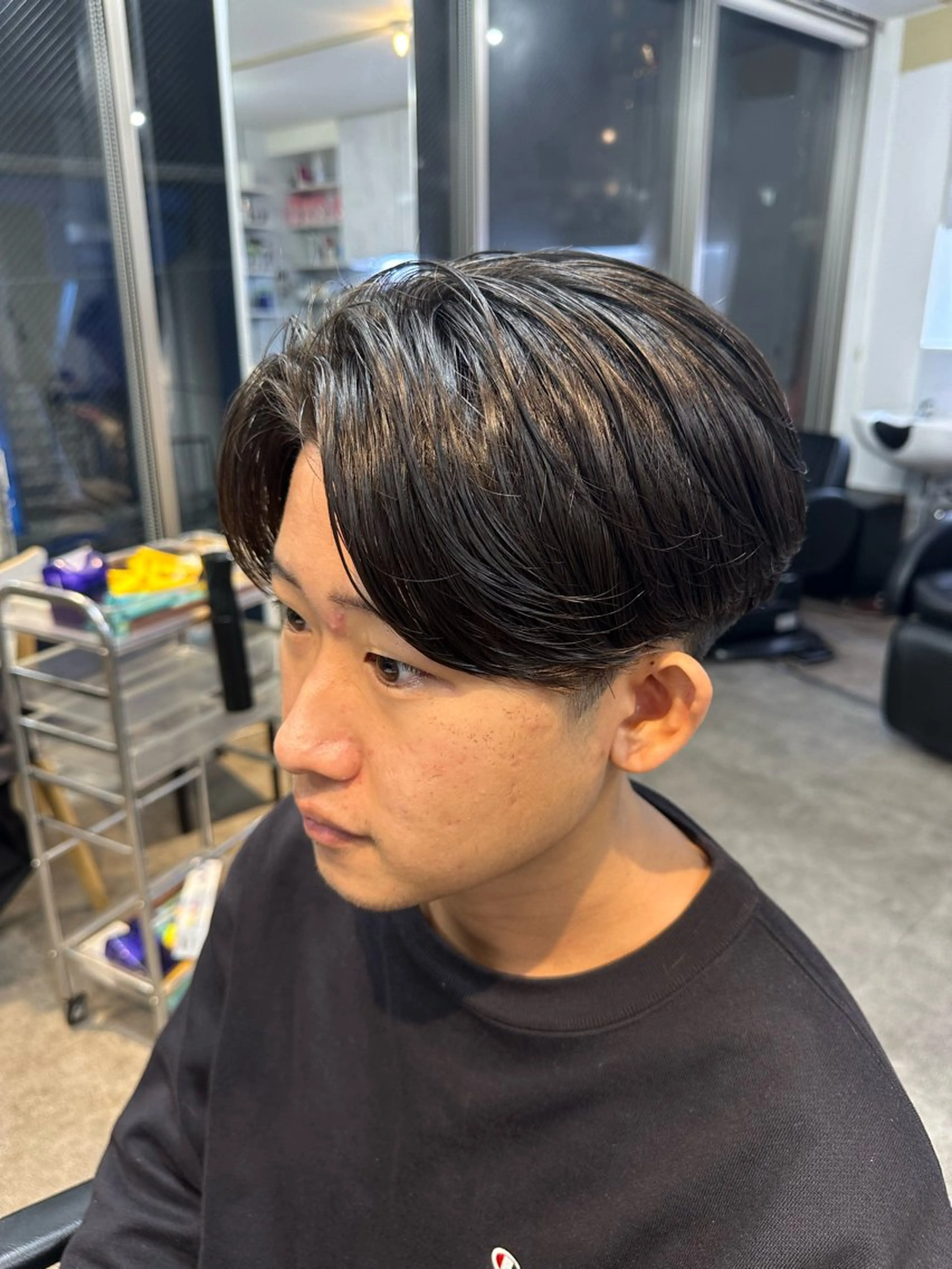 パーマ メンズ センターパート マッシュ メンズパーマ メンズツイストパーマ ツイストスパイラルパーマ カット パーマ fifth men's原宿所属・原宿/fifth/ メンズパーマ/カズのヘアスタイル