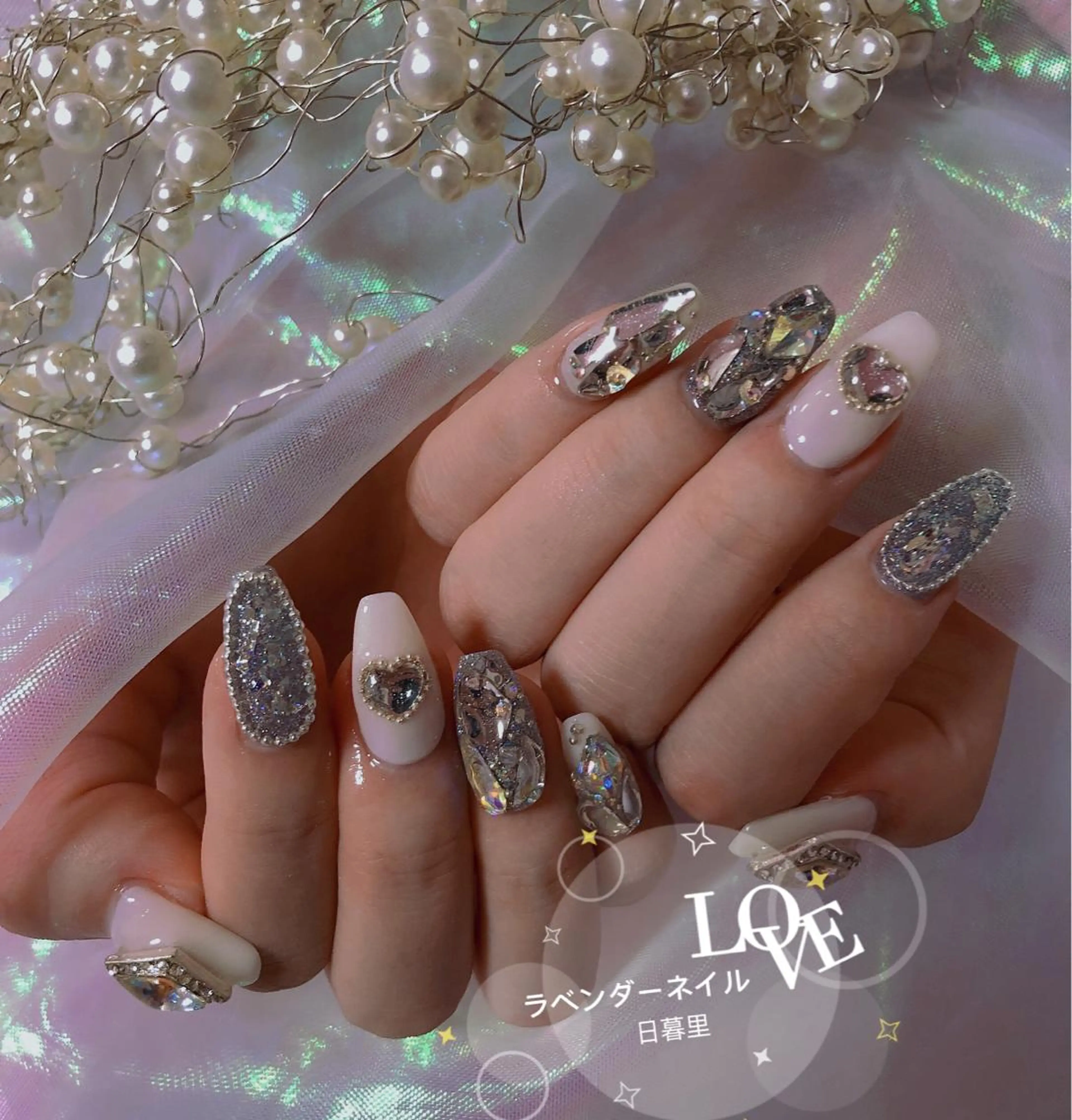 ネイル ハンドネイル ラベンダー💖日暮里 ルル💖ネイルのネイルデザイン