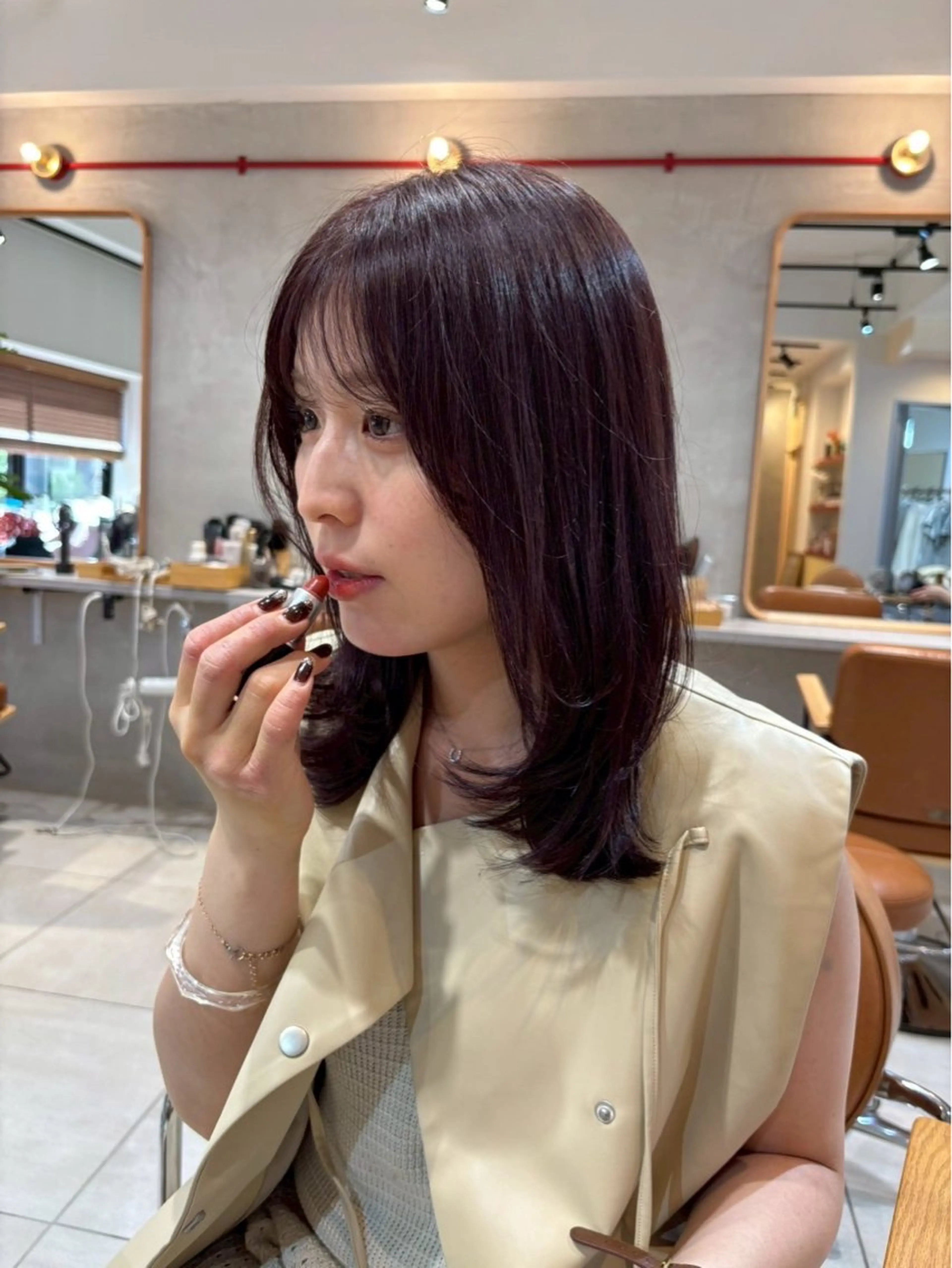 ミディアム ヘアカラー トリートメント 透け感color 🫧ruko🌿銀座のヘアスタイル