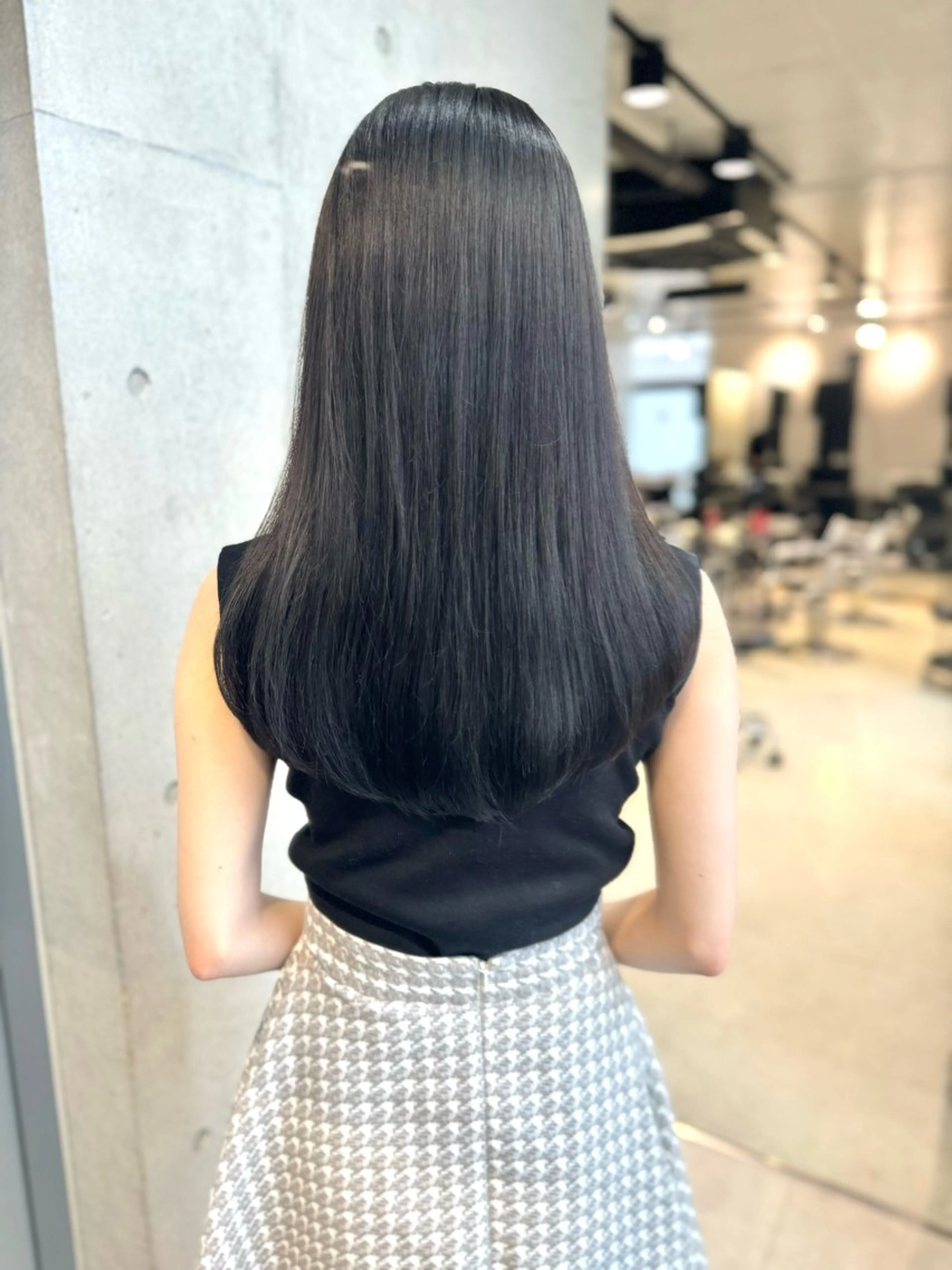セミロング カラー パーマ ヘアアレンジ カット ヘアカラー トリートメント ヘアセット 透明感/オリーブ/ グレージュ/YUKAのヘアスタイル