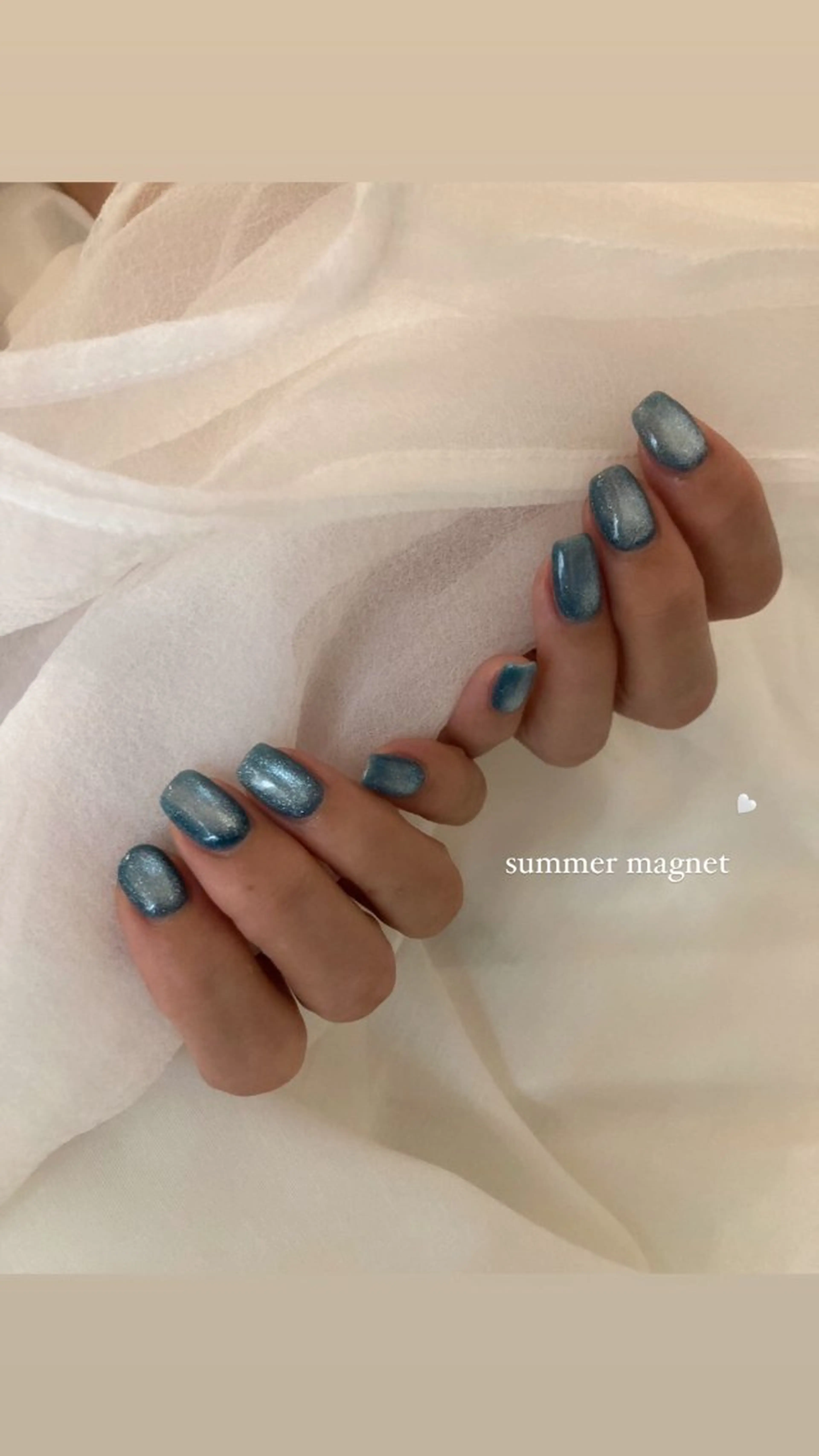 ネイル 水色 マグネットネイル Rich+nail Mayuのネイルデザイン