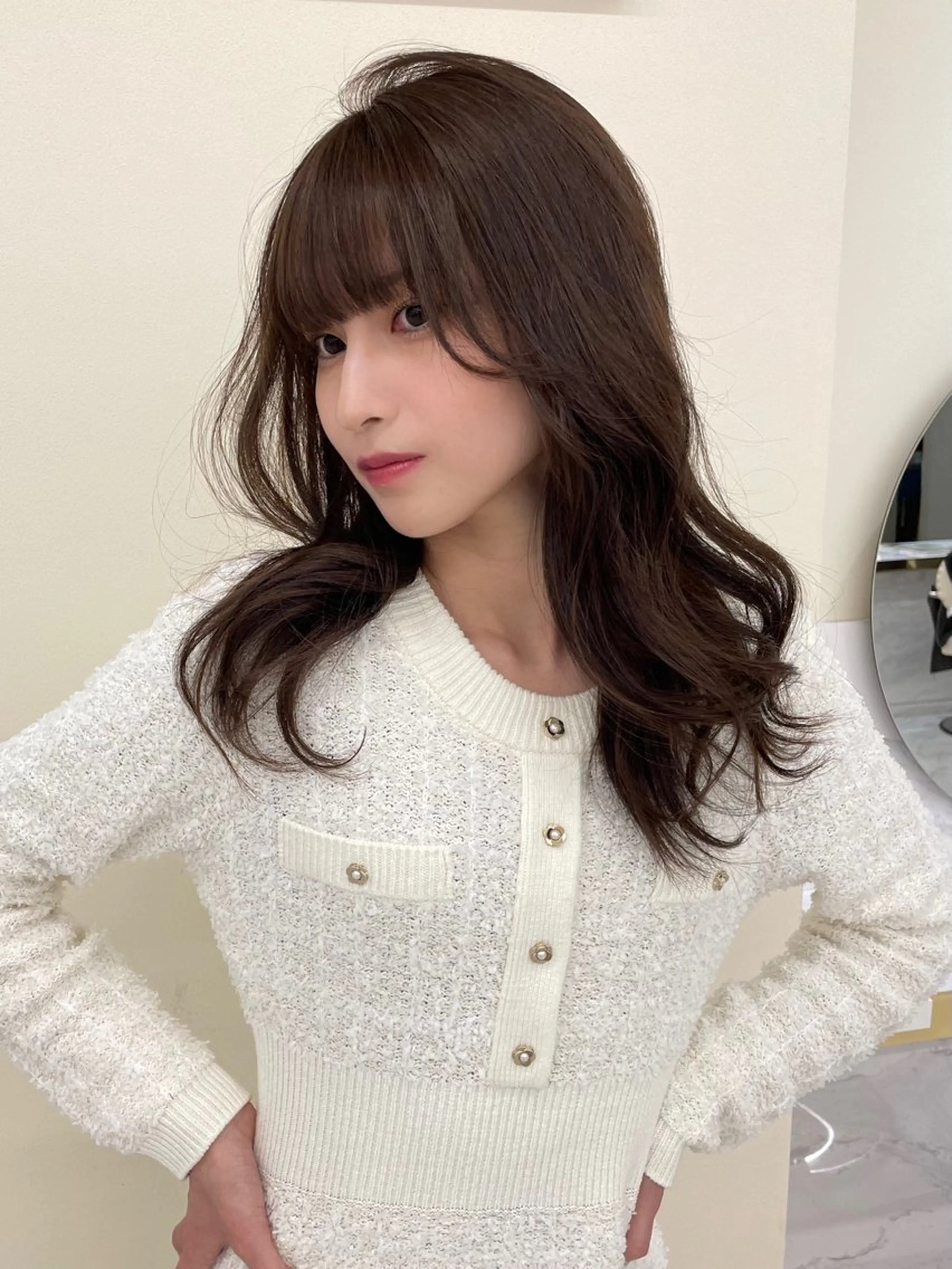 ロング カラー ヘアアレンジ ヘアカラー トリートメント maoブリーチ無し 似合わせカラーのヘアスタイル