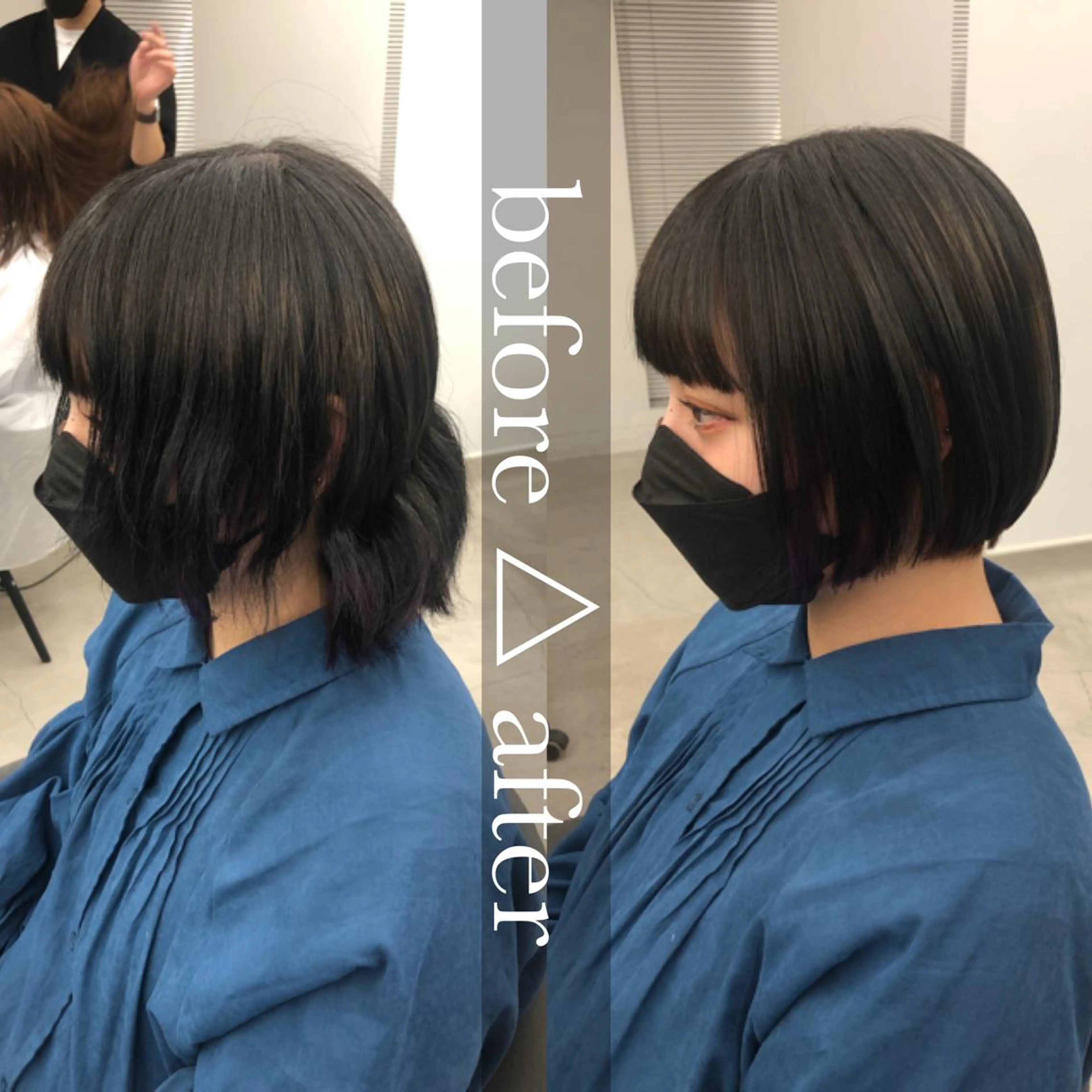 ショート ボブ 🌼渋谷韓国ヘア 桑尾幸奈🌼のヘアスタイル