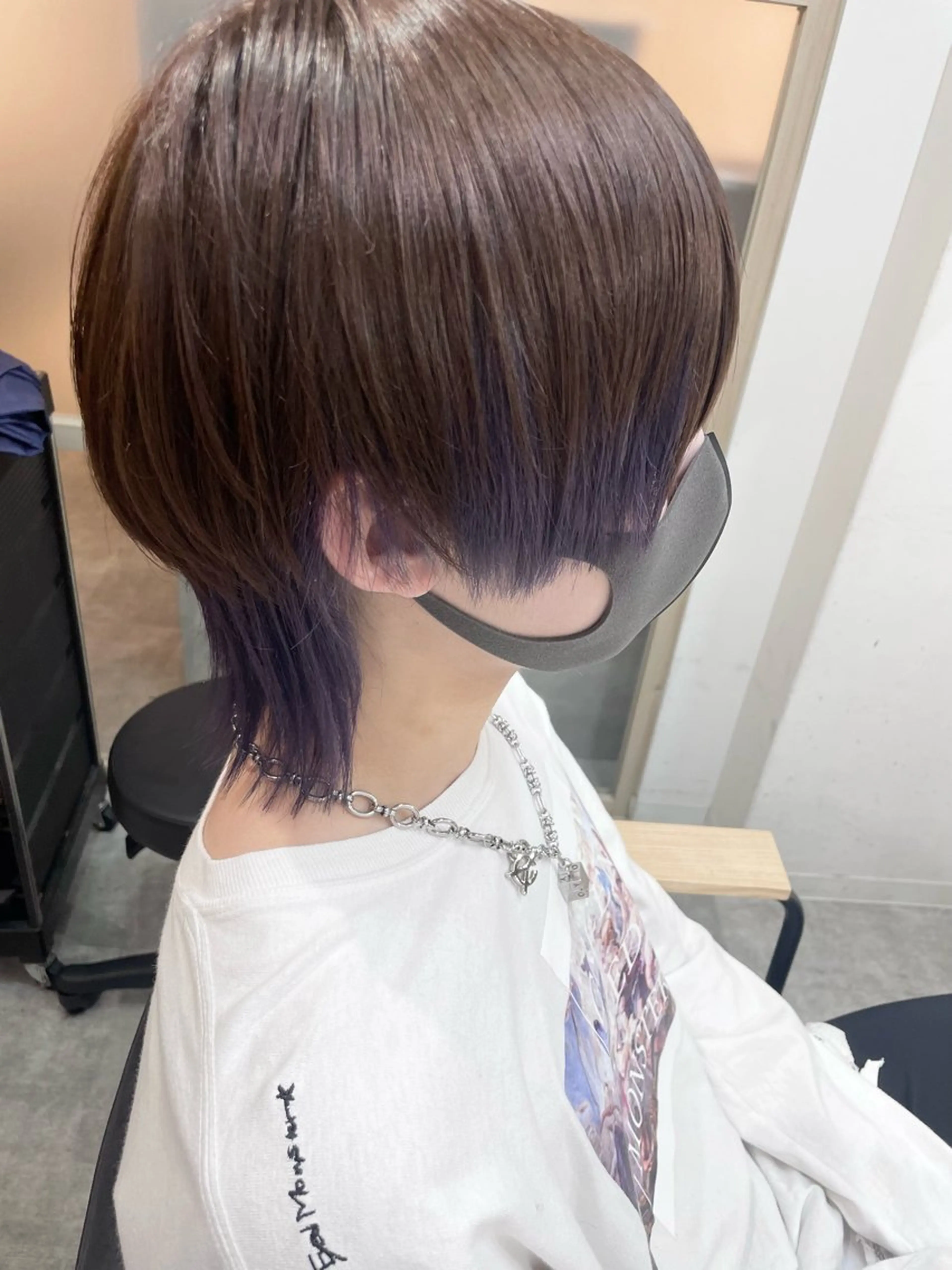 ミディアム カラー メンズ EMANON新宿南口所属・🦄中性ウルフ ☁️Shiori🦄のヘアスタイル