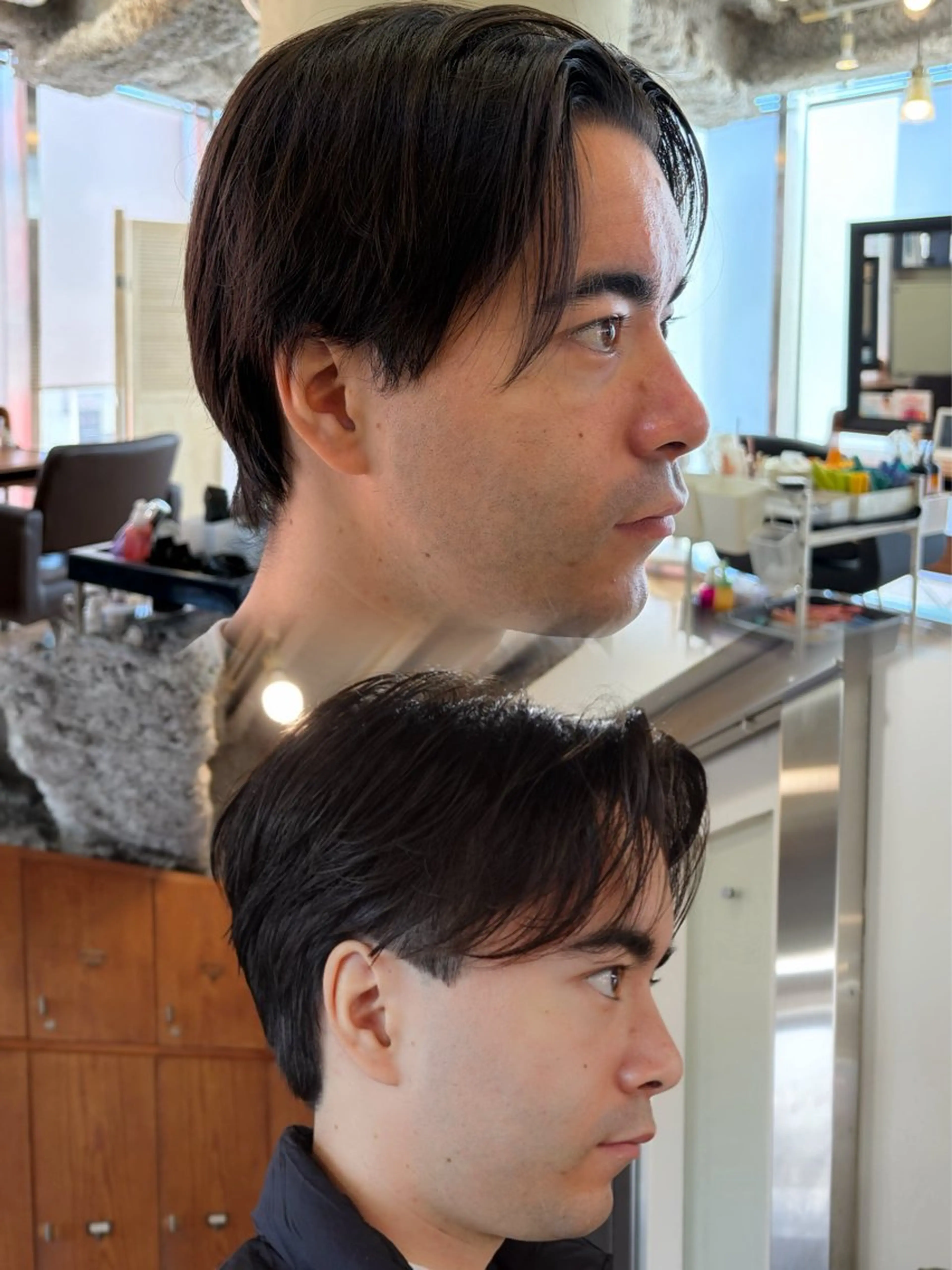 ショート パーマ メンズ メンズパーマ ニュアンスパーマ カット パーマ RIKI/ 曲がる縮毛矯正のヘアスタイル