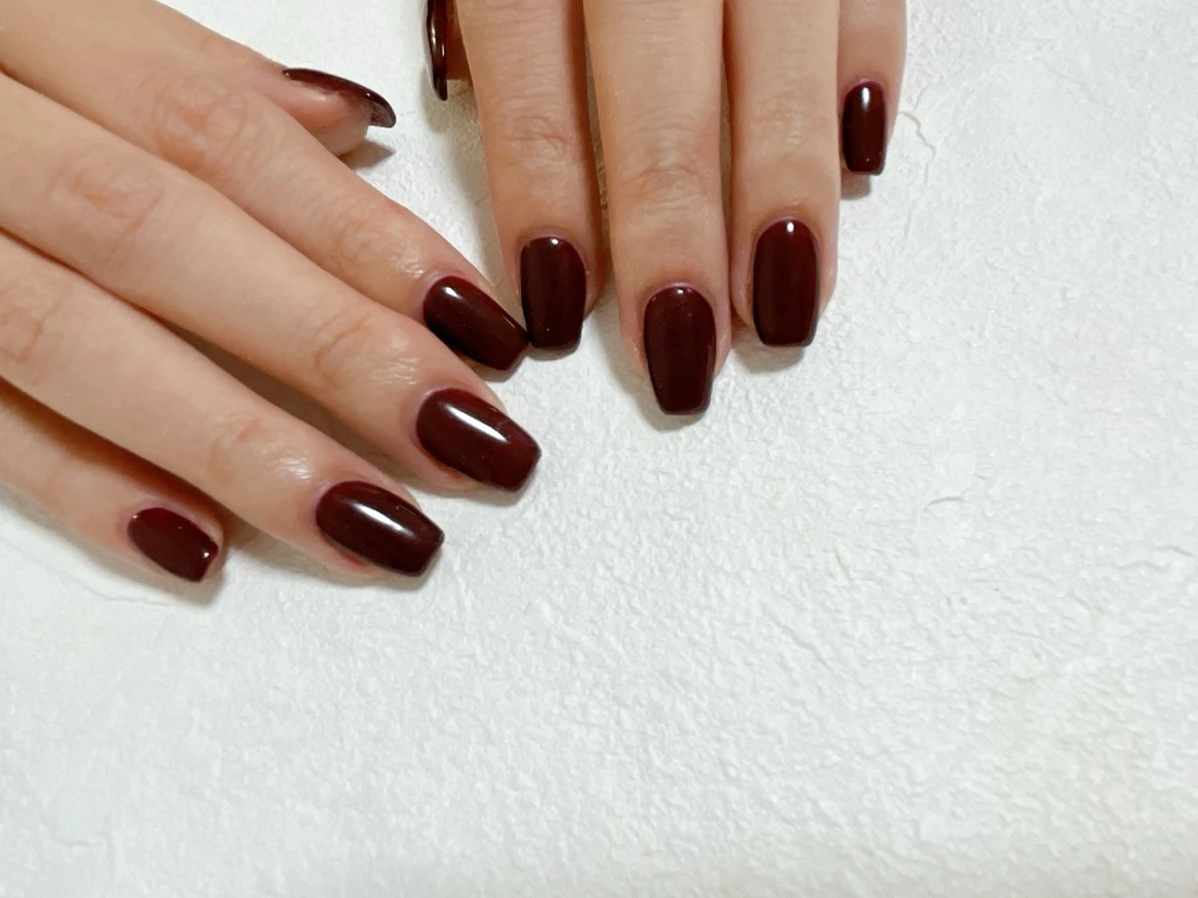 ネイル オーロラネイル ボルドー フットネイル フレンチネイル ジェルネイル ハンドネイル Mogu nail 二子玉川のネイルデザイン