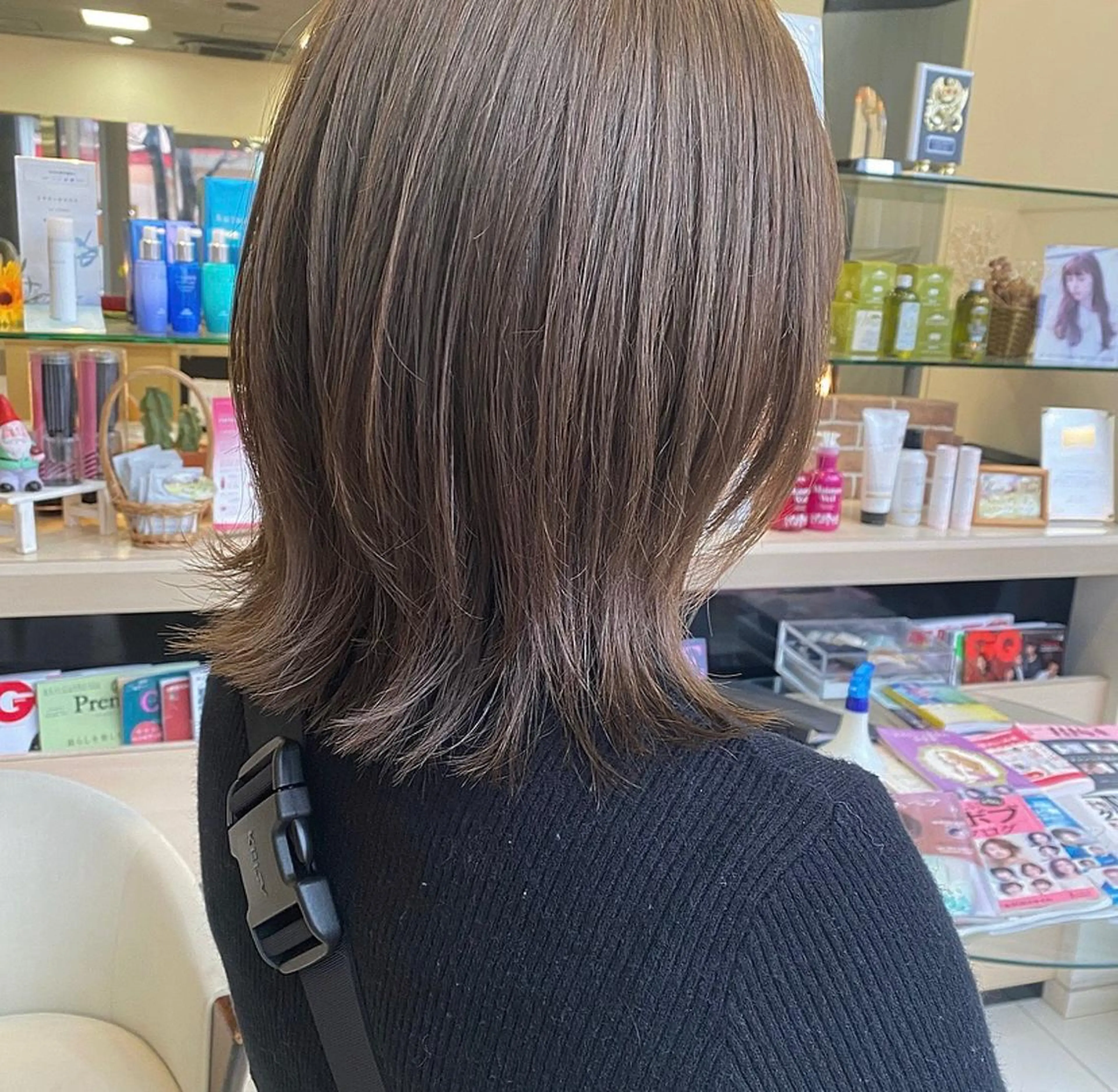 ミディアム カラー カット ヘアカラー トリートメント 滝本 里実のヘアスタイル