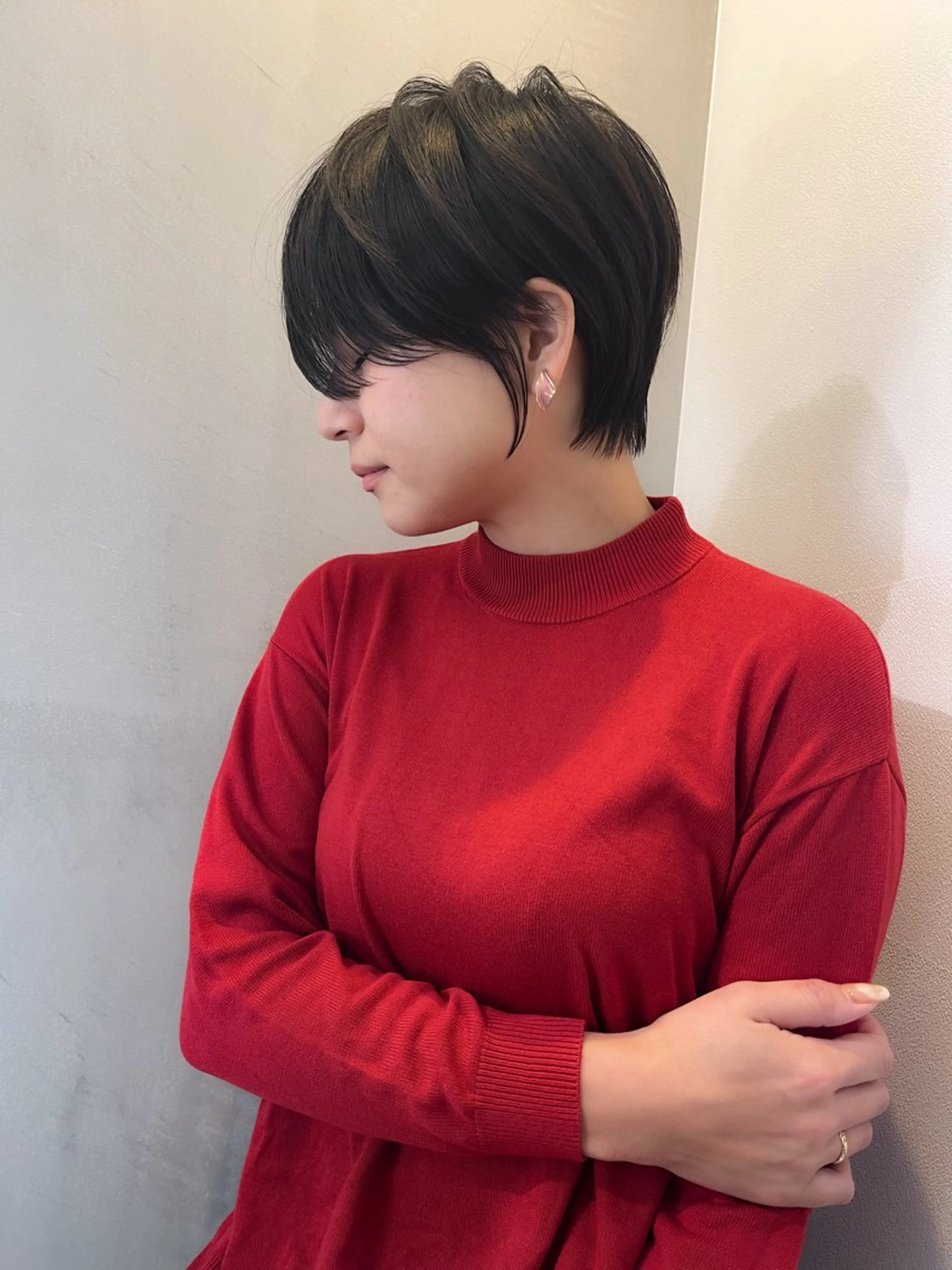 ショート ボブ くびれヘア 顔周りカット ハイライト 髪質改善 カット ヘアカラー トリートメント aulii（アウリィ）所属・ショート/縮毛矯正 /北上尾/惇平のヘアスタイル