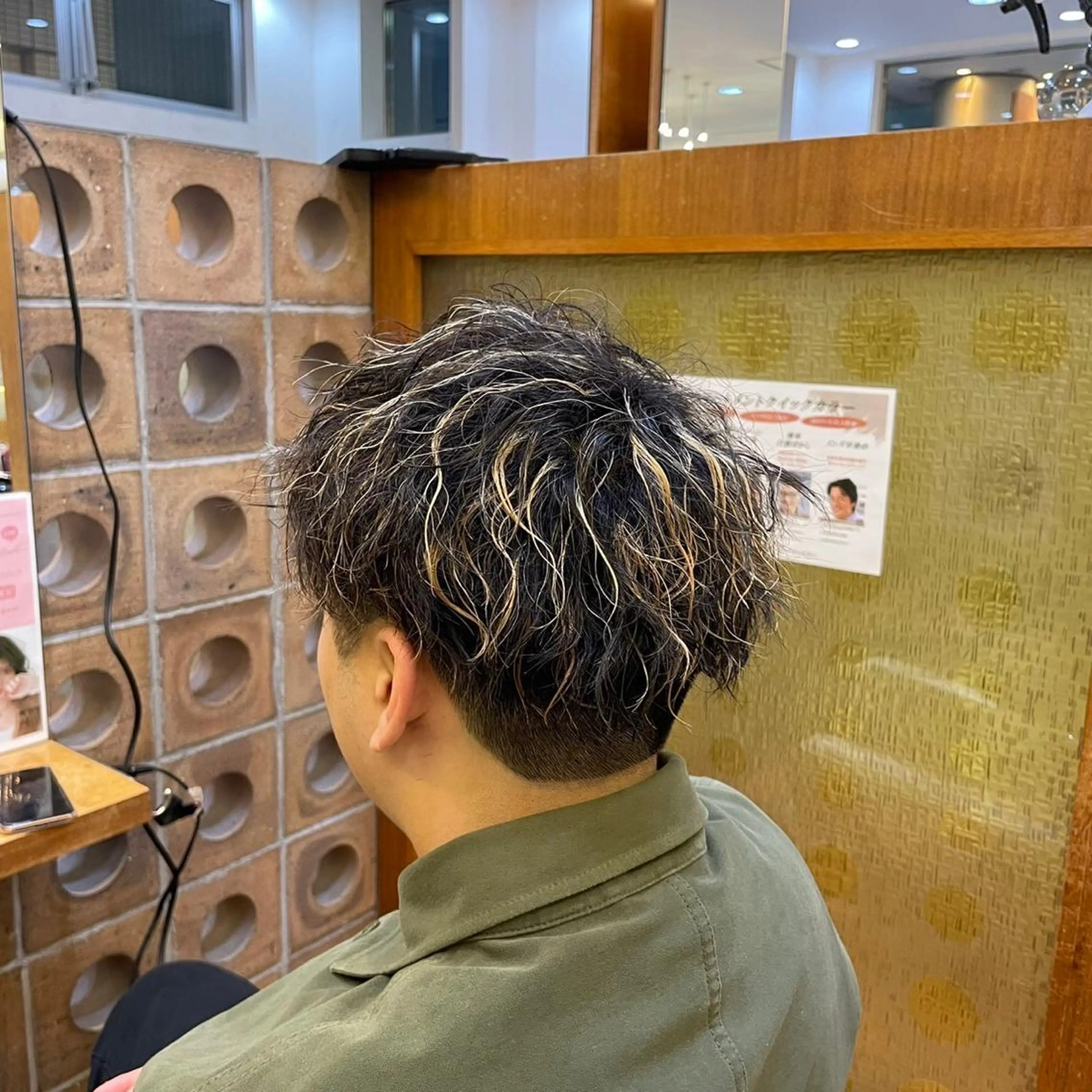 ショート カラー パーマ メンズ カット ヘアカラー パーマ メンズスタイル 完全再現/仁翔のヘアスタイル