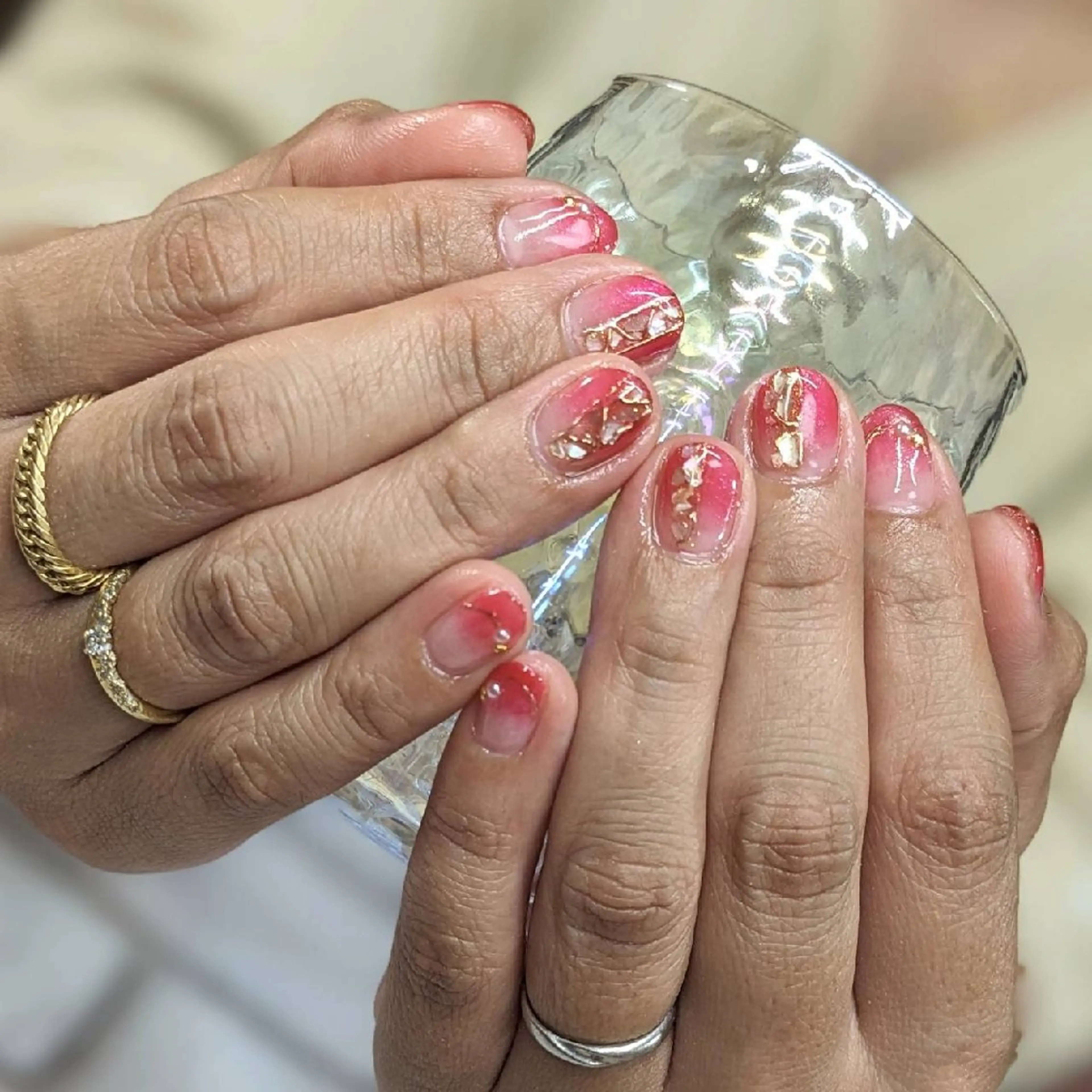 ネイル ミラーネイル ハンドネイル ネイルサロンベルティ .keikoのネイルデザイン