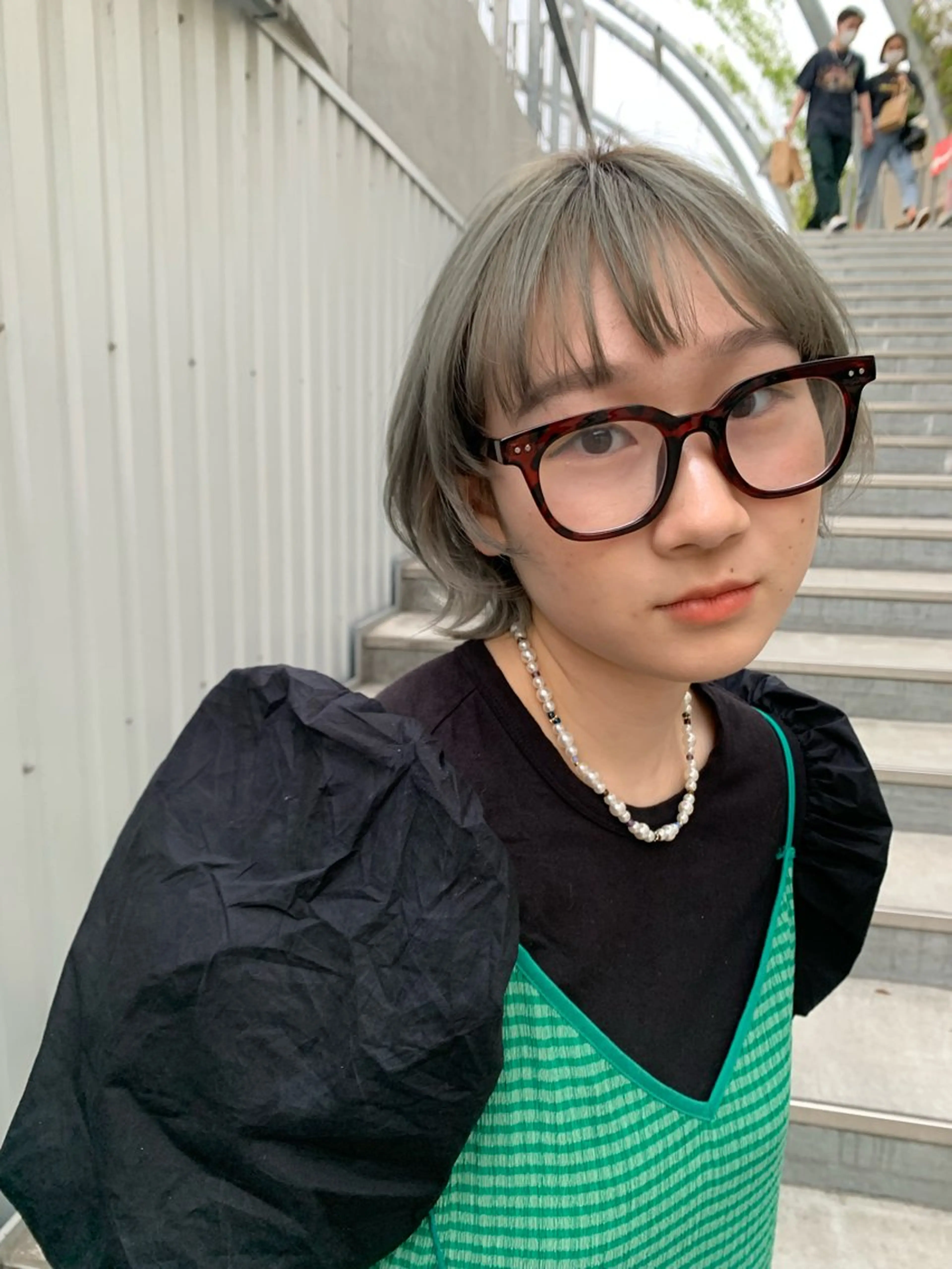 ショート ショートボブ ボブ ショートヘア カット トリートメント ボブ/ボブパーマ/ オリーブカラー/モエのヘアスタイル