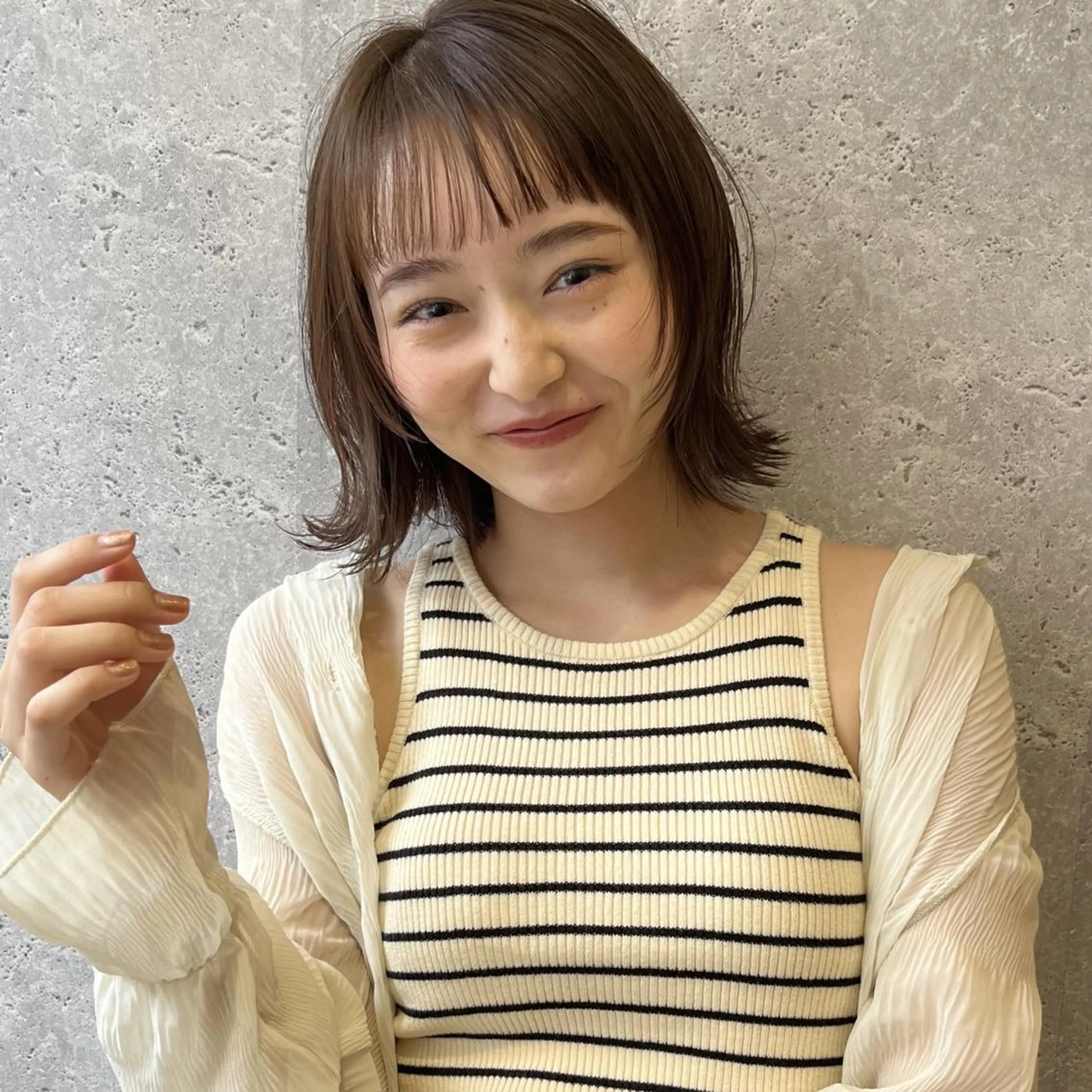 ミディアム カット ヘアカラー トリートメント 🩰 柔らかいカラー tomomi🌛のヘアスタイル