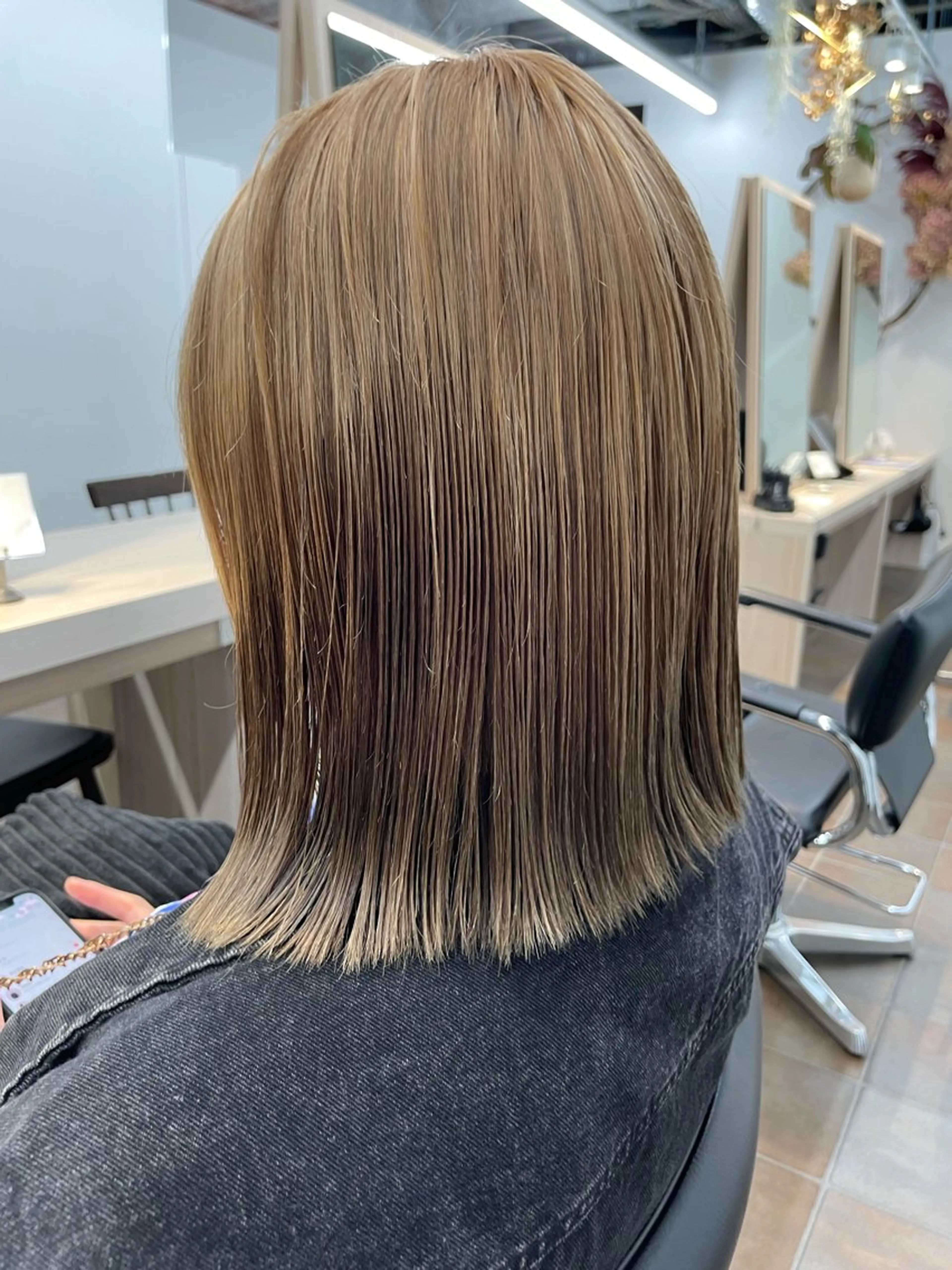 ミディアム レイヤーパーマ/ ショートパーマ/横浜のヘアスタイル