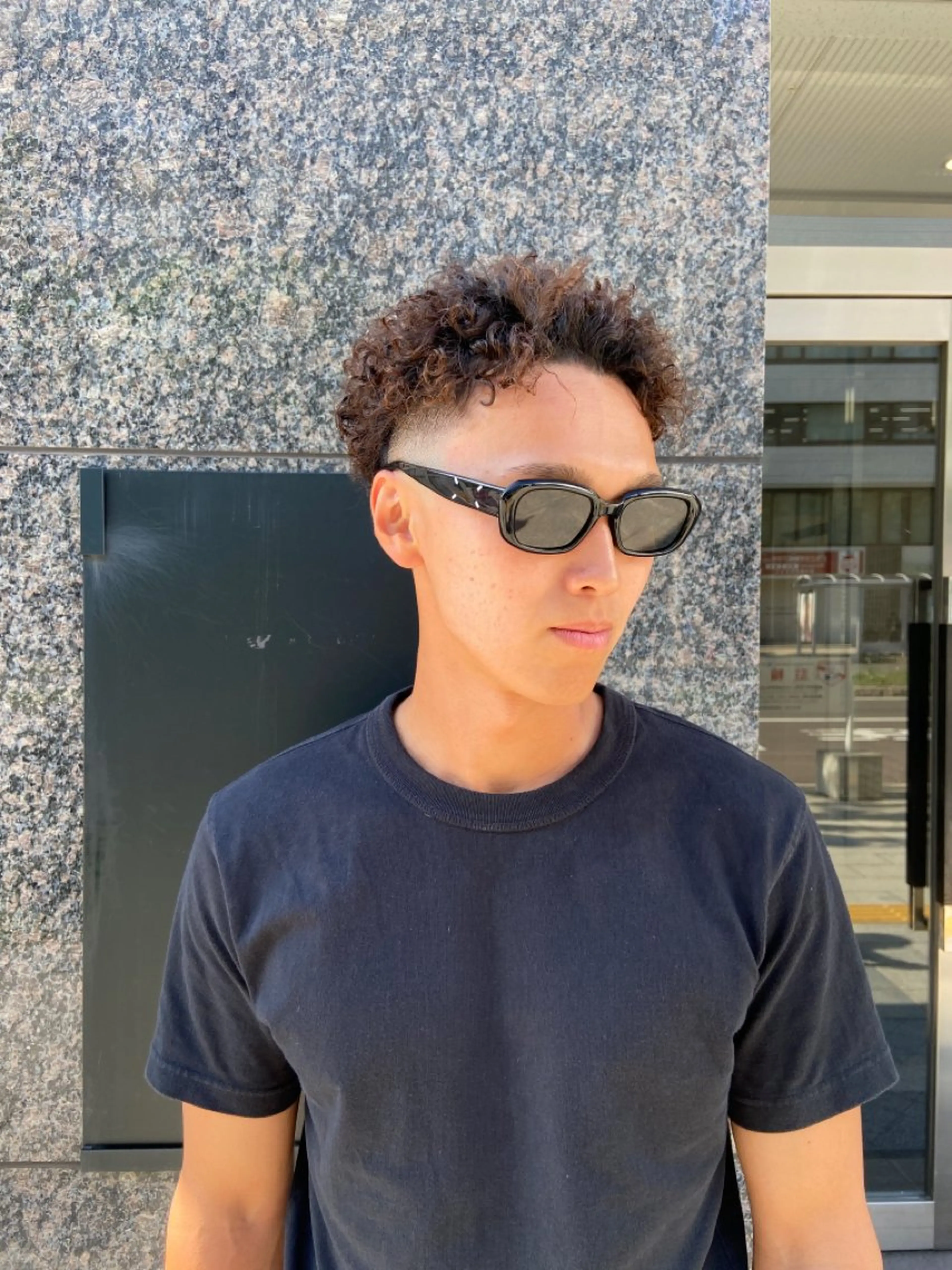 ショート パーマ メンズ 上田理髪店所属・💈Renma💈 【fade】必見‼️のヘアスタイル