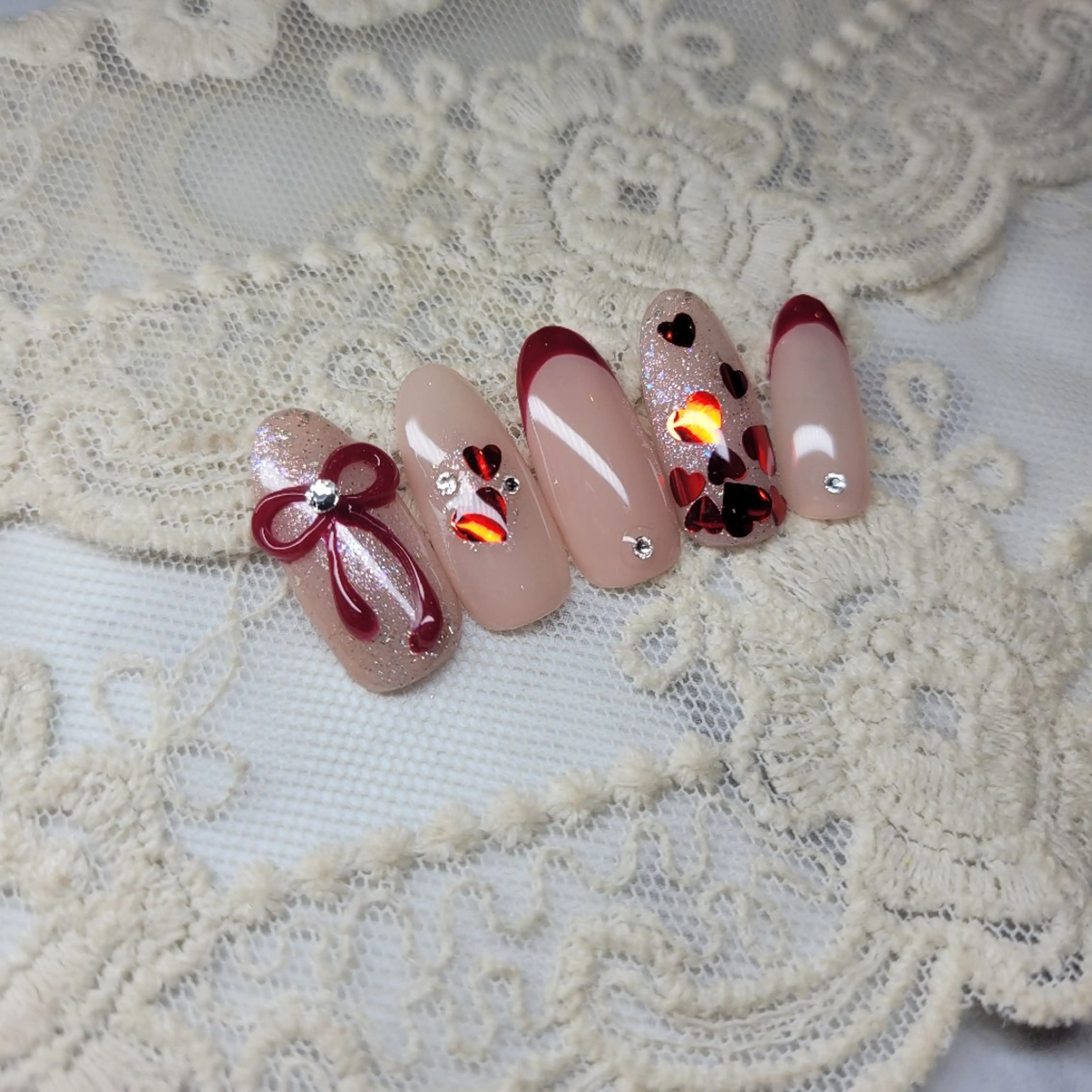 ネイル ハート バレンタイン Nail salon Coco所属・Nail salon Coco【溝の口駅】のネイルデザイン