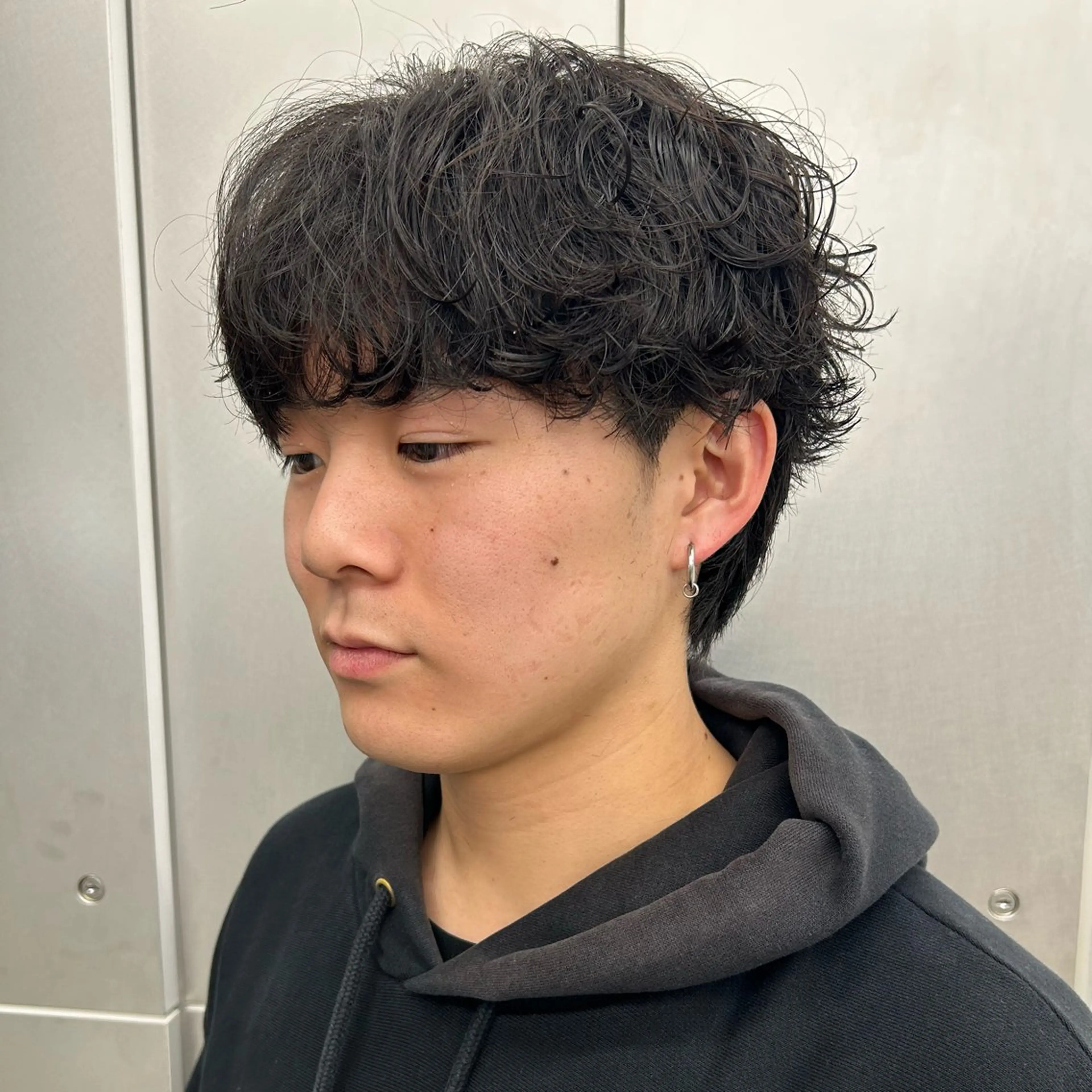 パーマ メンズ カット パーマ 安達 脩人のヘアスタイル