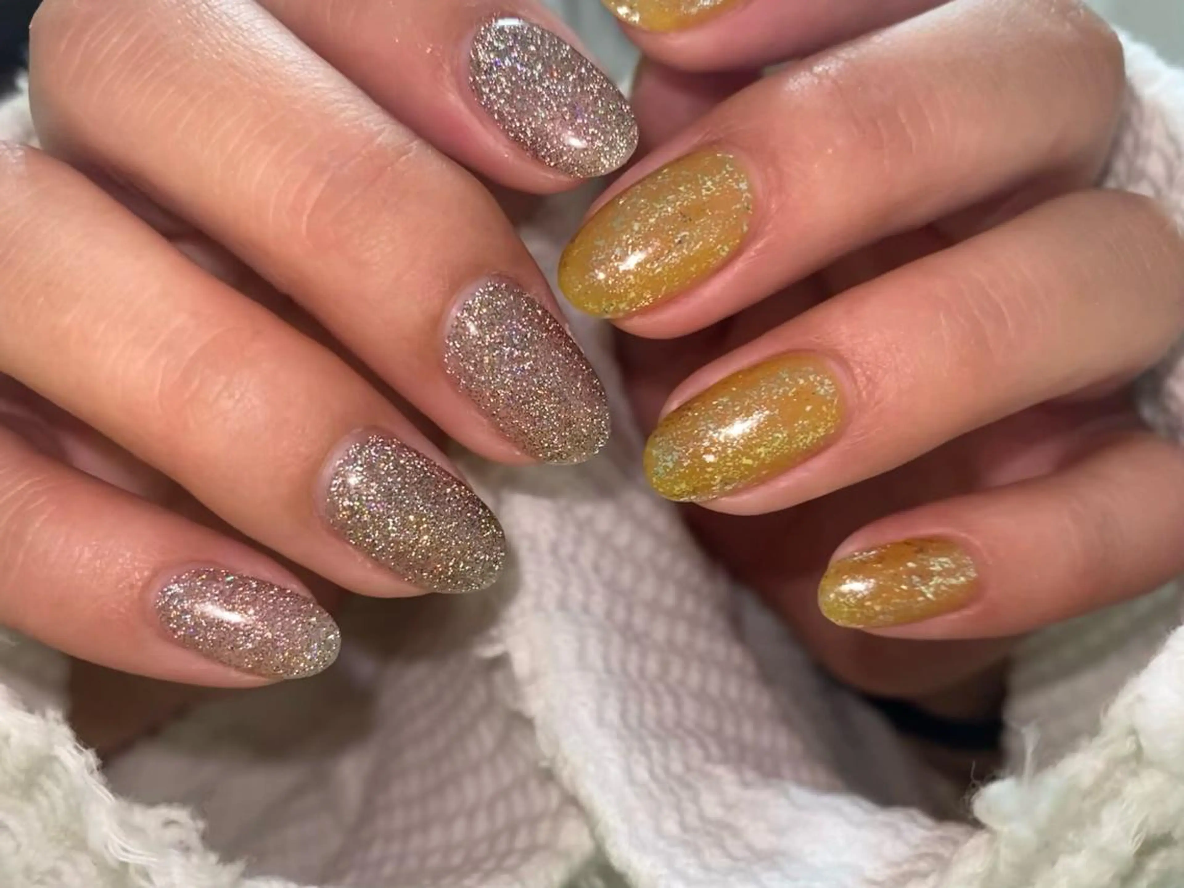 ネイル フラッシュネイル ラメ(グリッター) ハンドネイル atelier moamのネイルデザイン