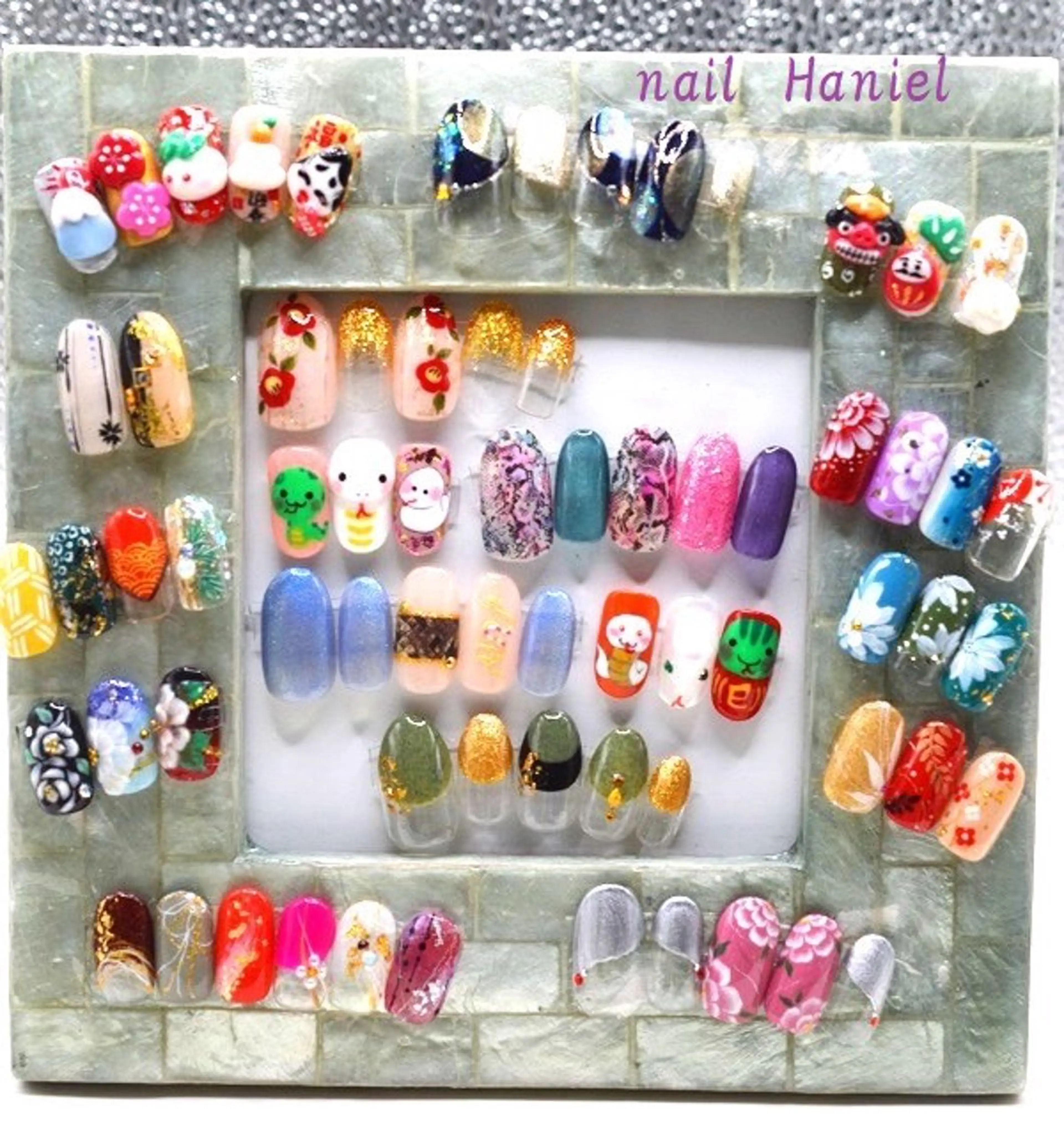 ネイル アートネイル ジェルネイル 韓国ネイル ロングネイル パラジェル ハンドネイル nail Haniel所属・半蔵門サロンハニエル 魅神 ちよのネイルデザイン