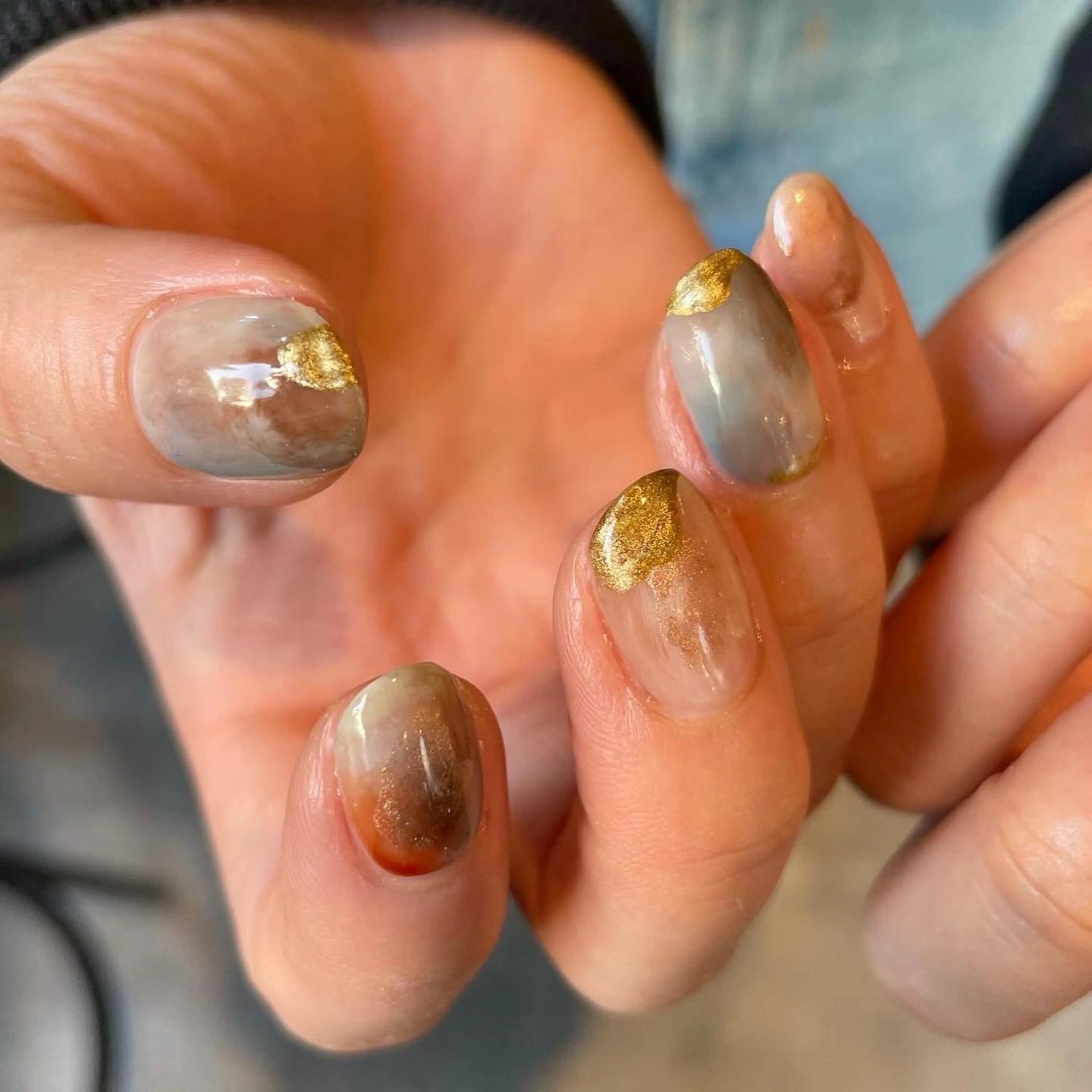 ネイル ニュアンスネイル ぷっくりネイル パラジェル登録サロン N°nail 立川のネイルデザイン