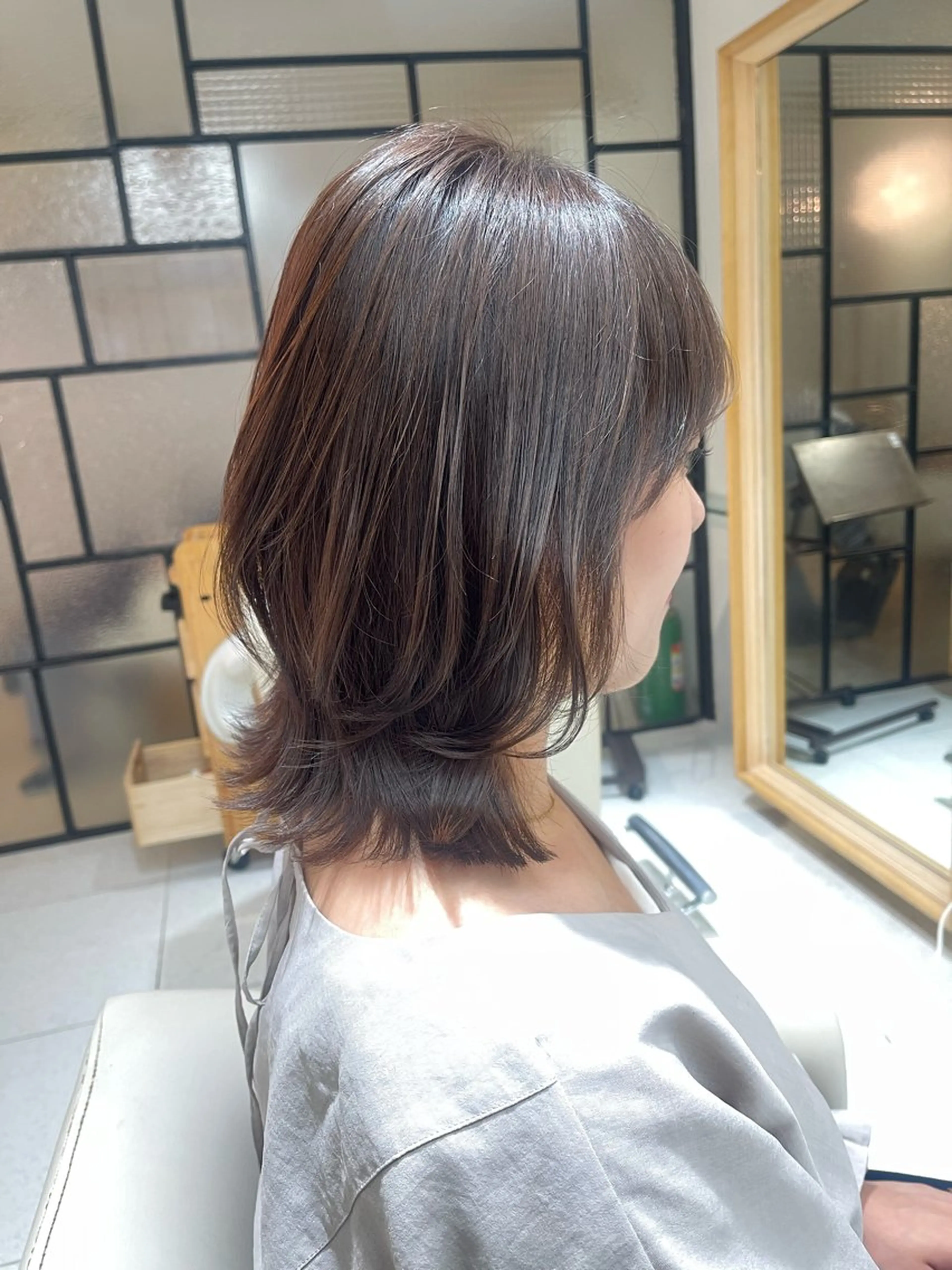 ミディアム カラー カット ヘアカラー 安永 涼のヘアスタイル