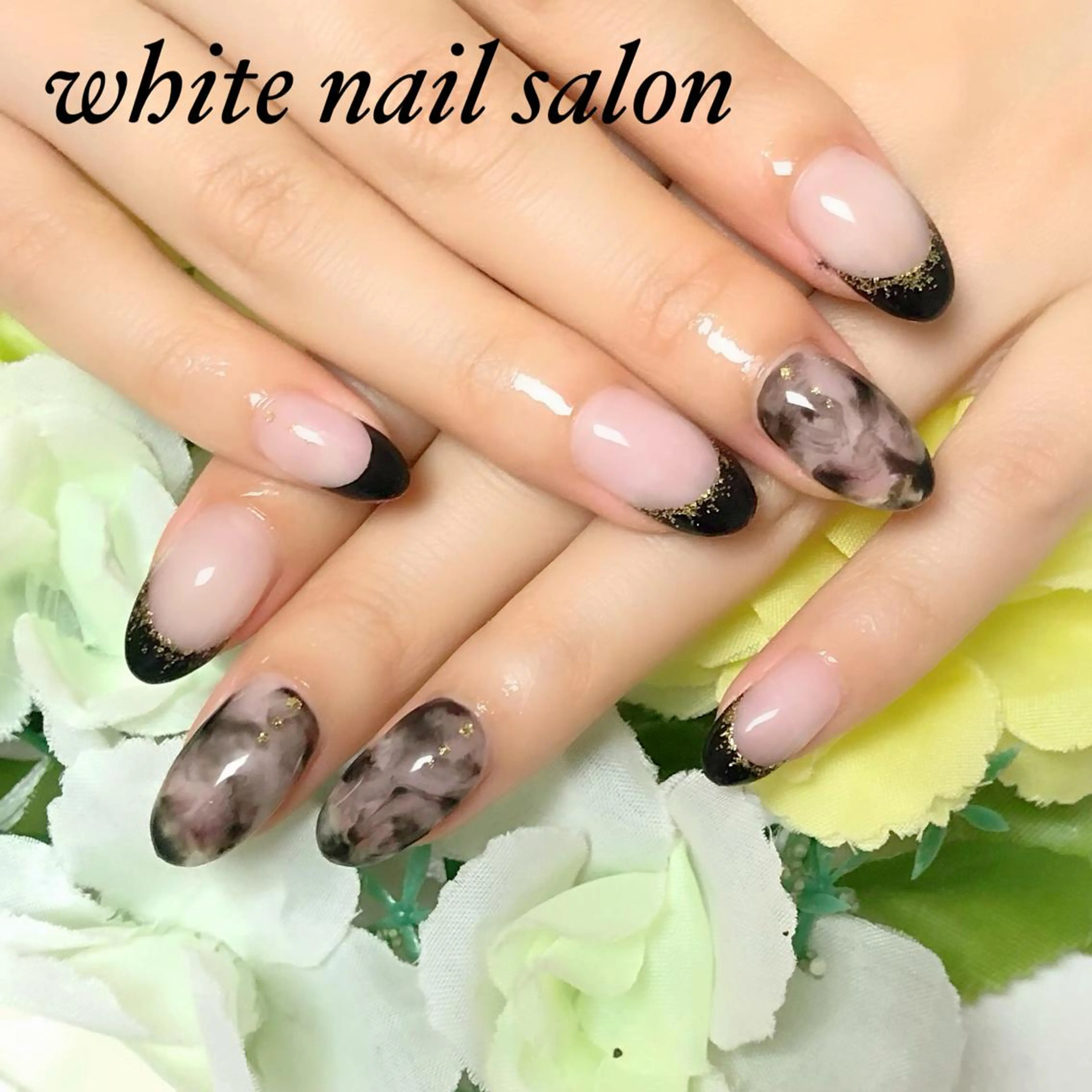 ネイル アートネイル フレンチネイル ジェルネイル ハードジェル 持ち込み white nail salonのネイルデザイン