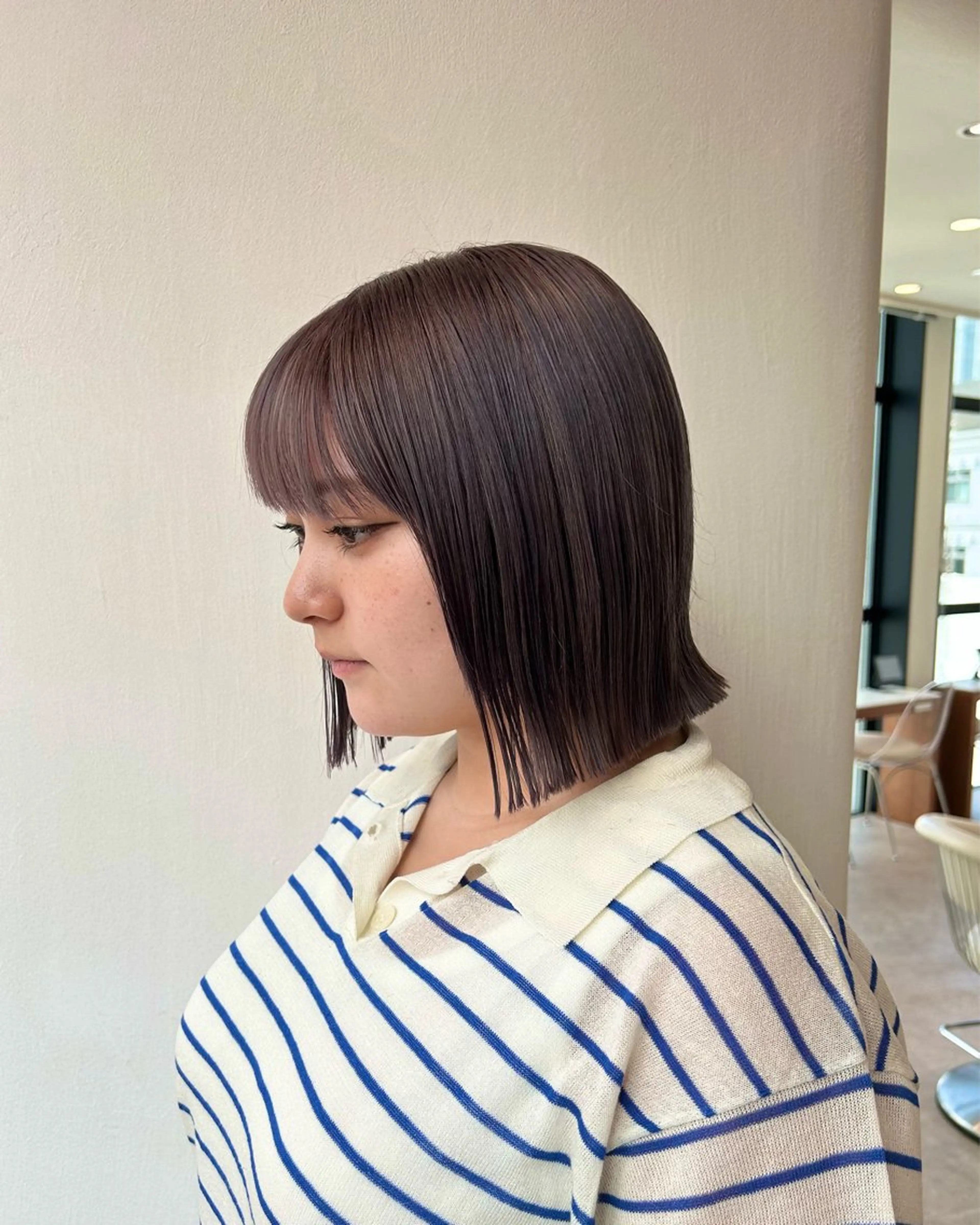 ショート カラー 切りっぱなしボブ ブリーチ ケアブリーチ グレージュ ボブ ボブ/インナーカラー レイヤーボブ/楓のヘアスタイル