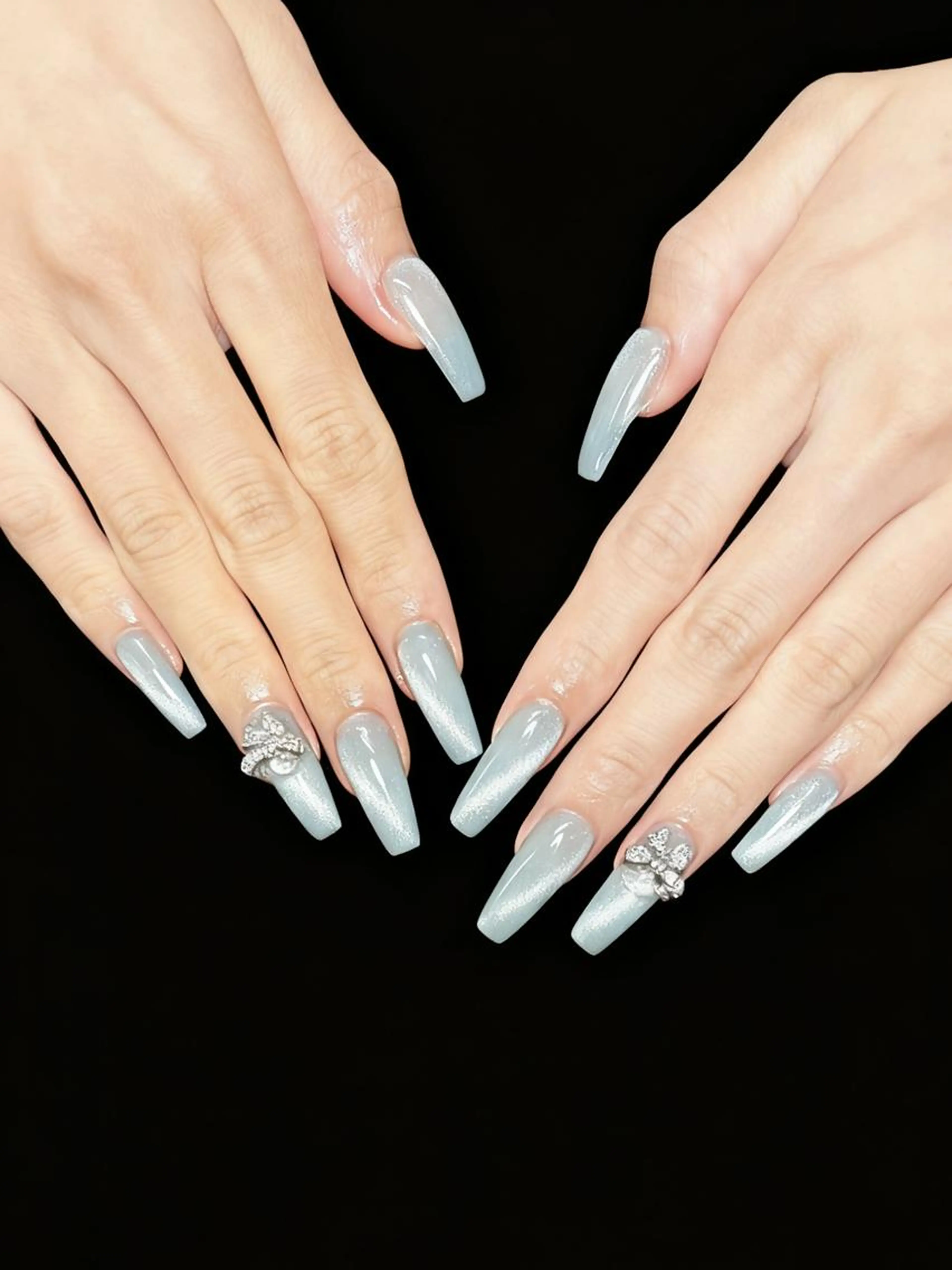 チップ長さだし10本+450色 マグネット/ラメ/ワンカラ 2個パーツ (オフ别料金)の写真