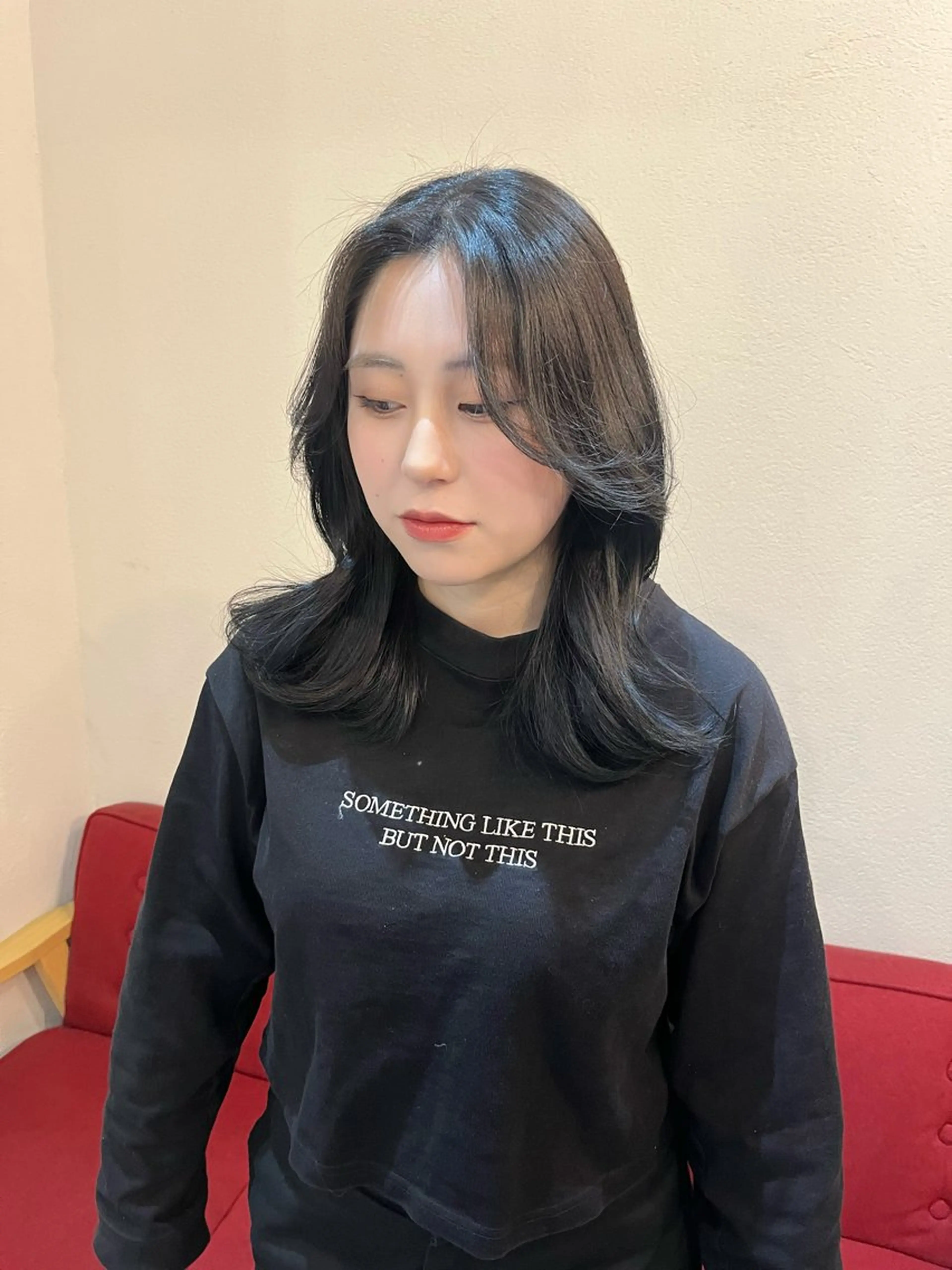 ミディアム カラー ヘアアレンジ くびれヘア 似合わせ顔まわり カット💛森尾真由美のヘアスタイル